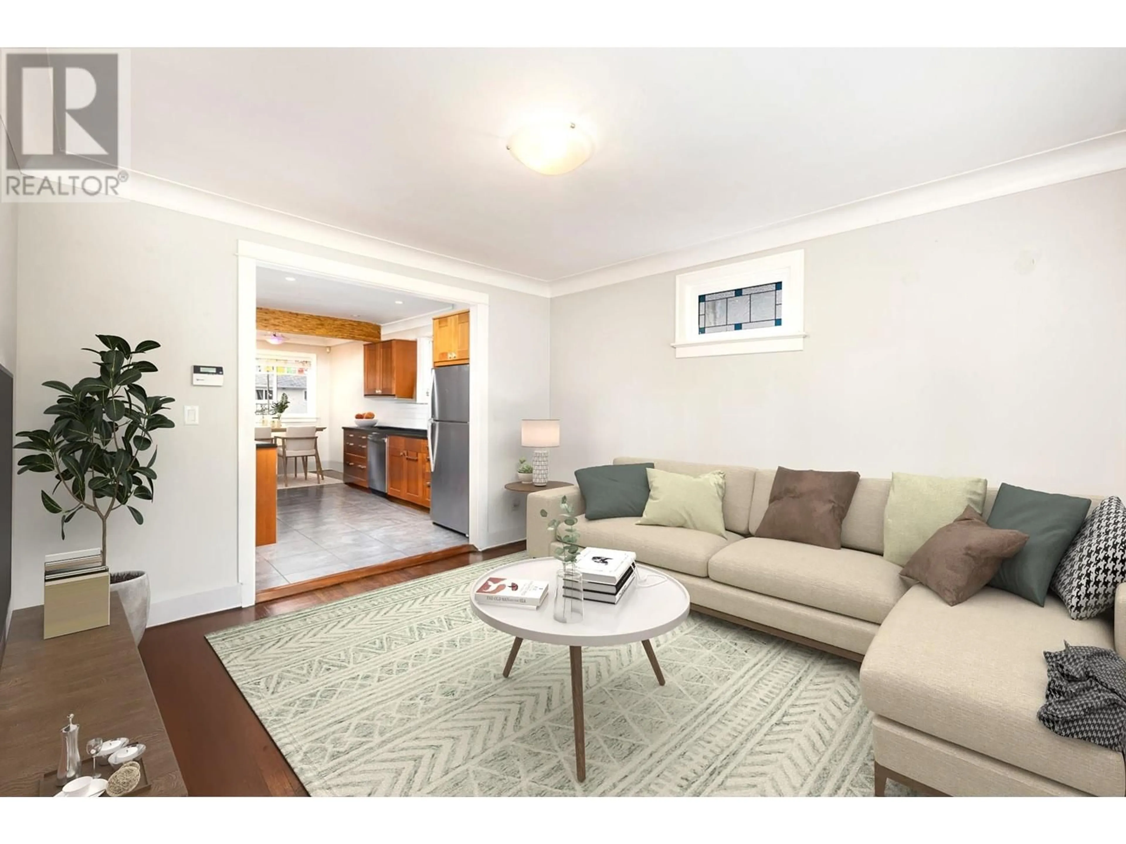 Living room with furniture, wood/laminate floor for 5287 SOMERVILLE STREET, Vancouver British Columbia V5W3H3
