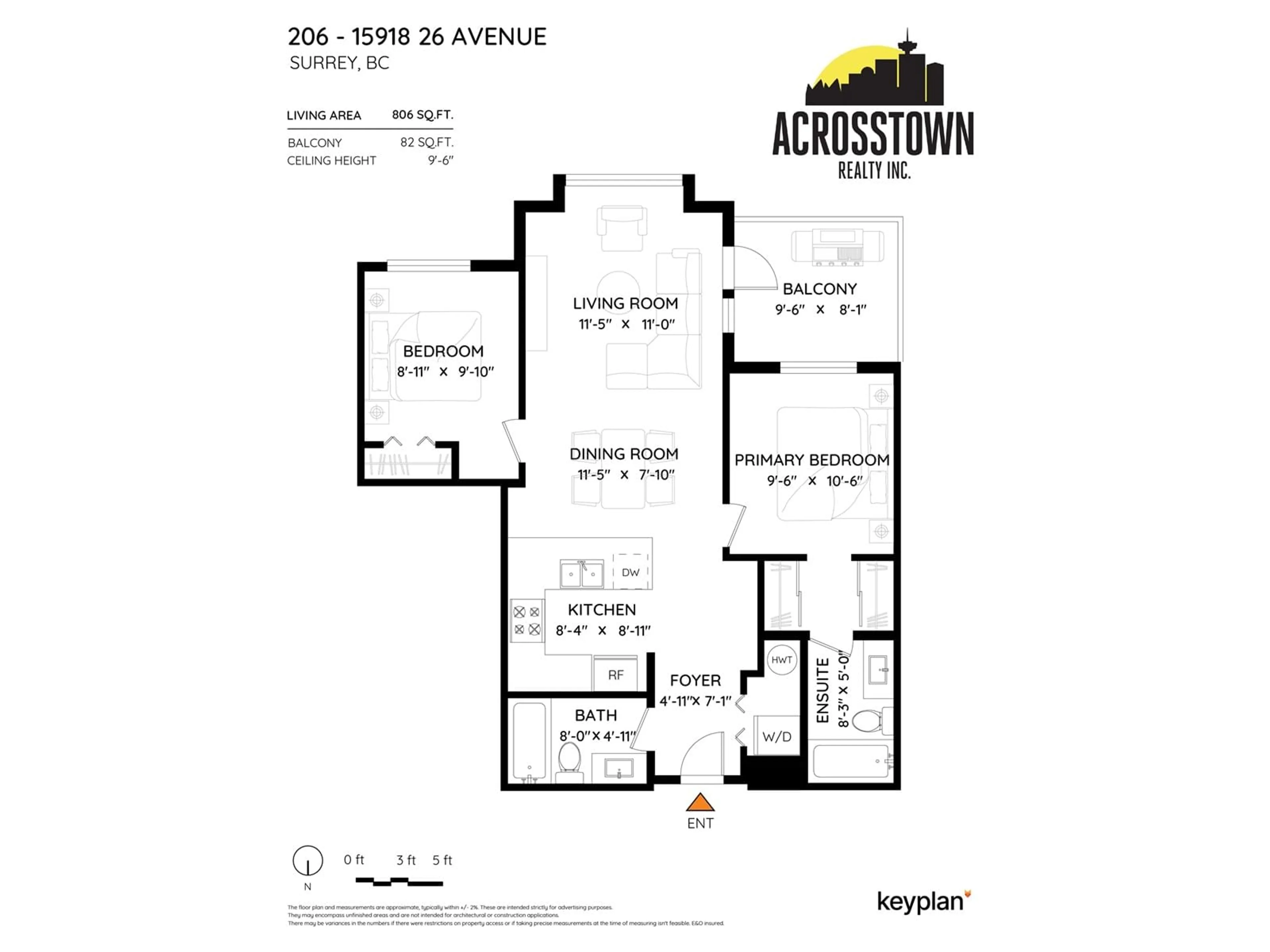 Floor plan for 206 15918 26TH AVENUE, Surrey British Columbia V3S5K3