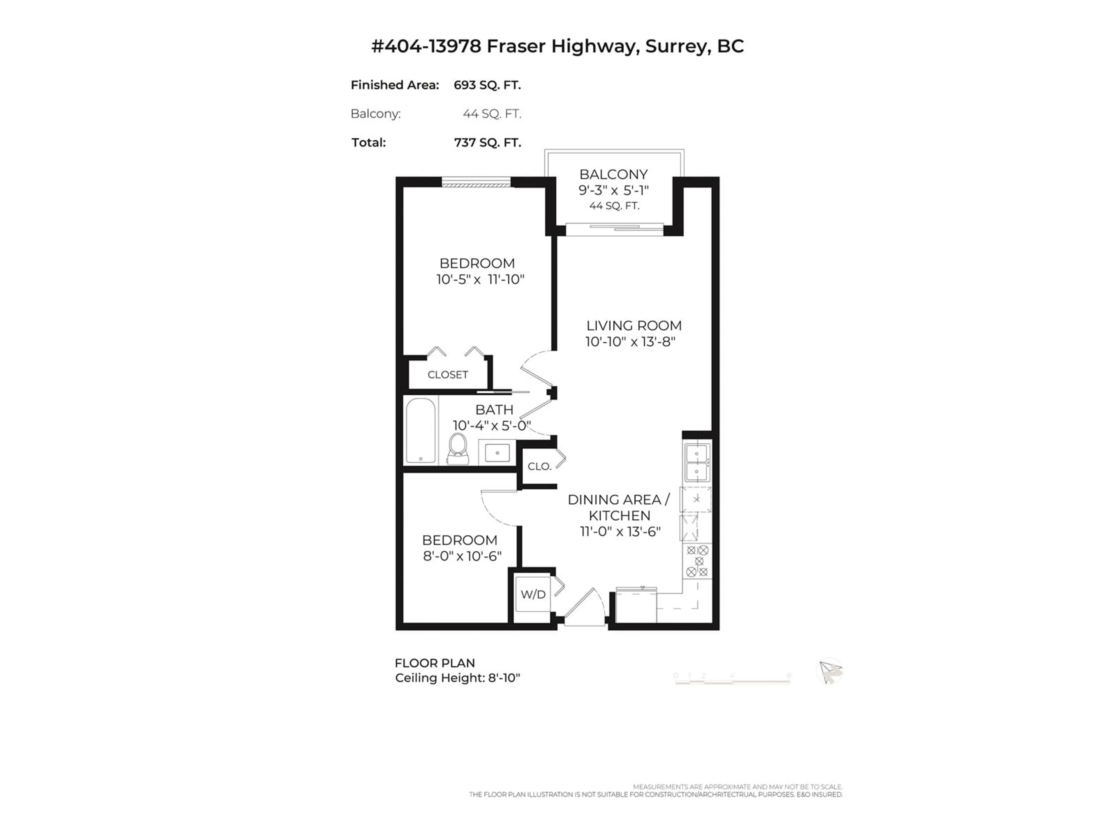 Floor plan for 404 13978 FRASER HIGHWAY, Surrey British Columbia V3T0P2