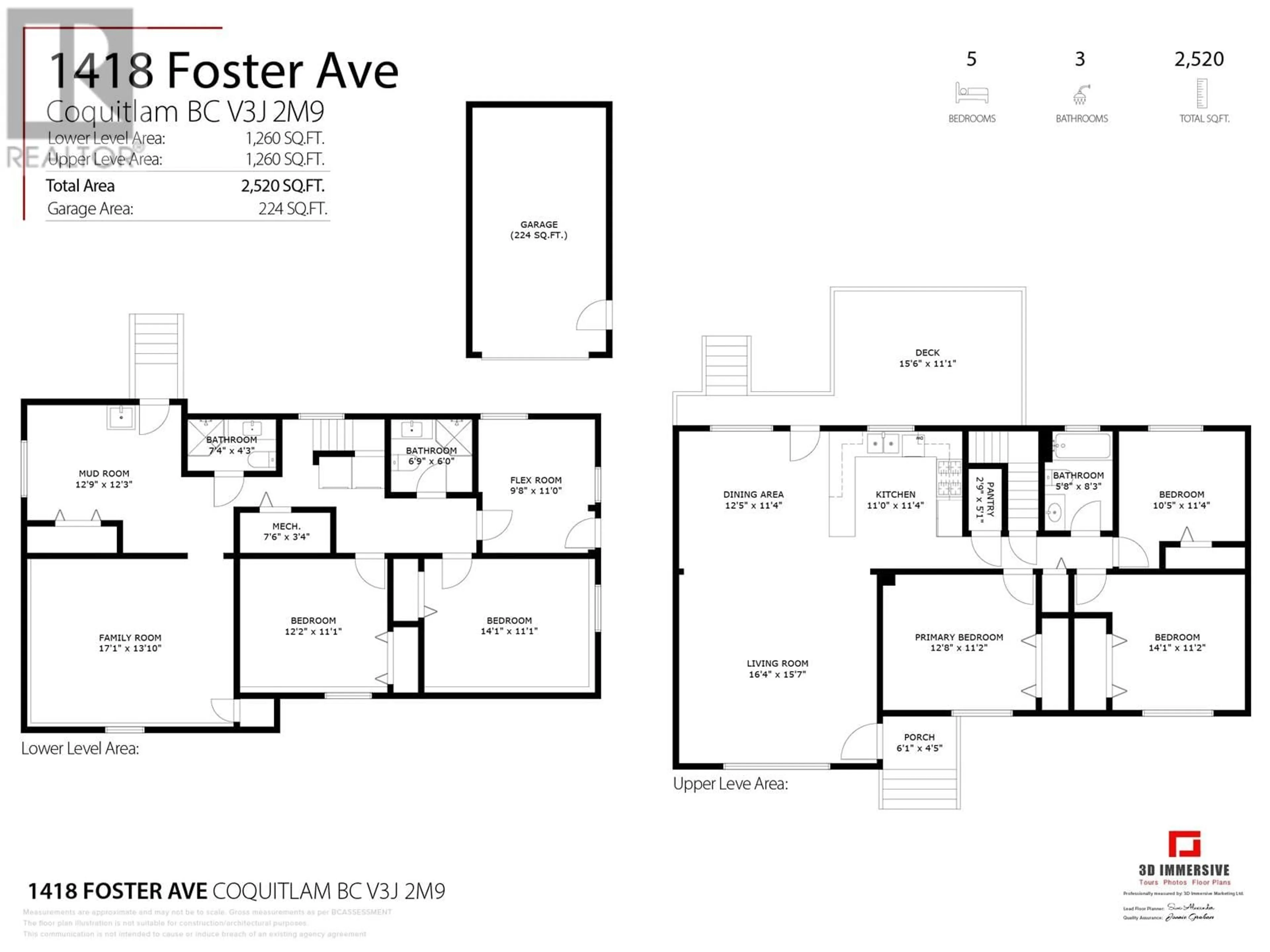 Floor plan for 1418 FOSTER AVENUE, Coquitlam British Columbia V3J2M9