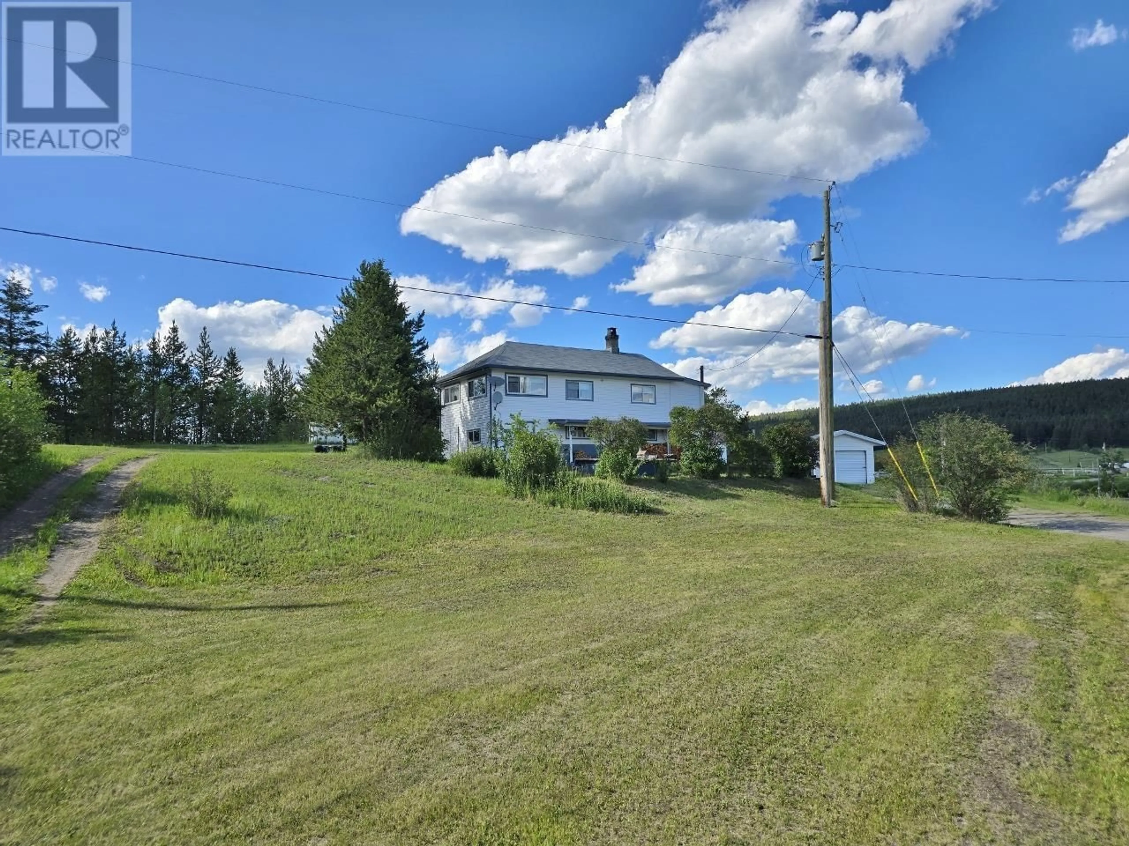 A pic from outside/outdoor area/front of a property/back of a property/a pic from drone, mountain view for 2752 ENTERPRISE ROAD, 150 Mile House British Columbia V0K1T1