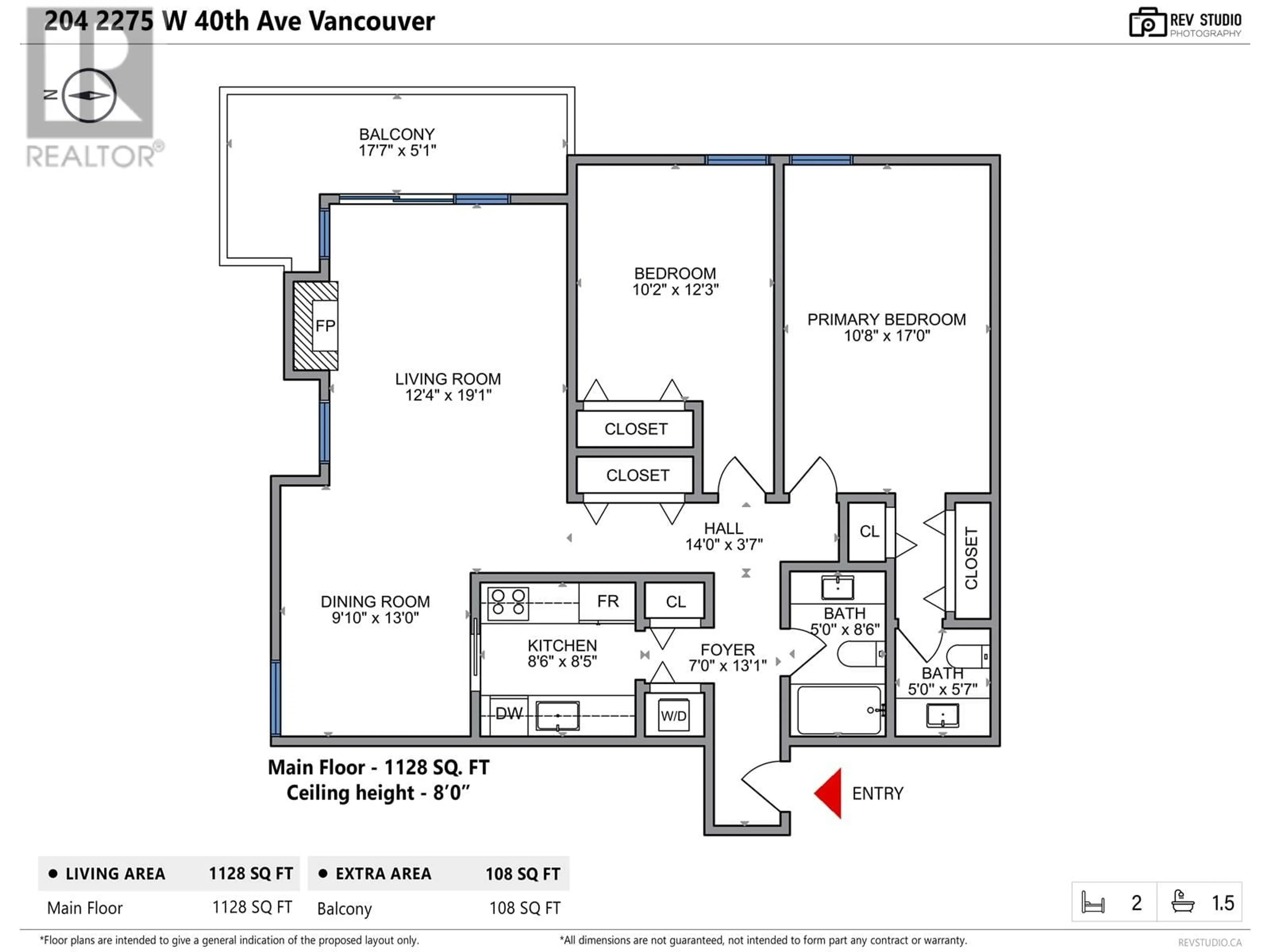 Floor plan for 204 2275 W 40TH AVENUE, Vancouver British Columbia V6M1W7