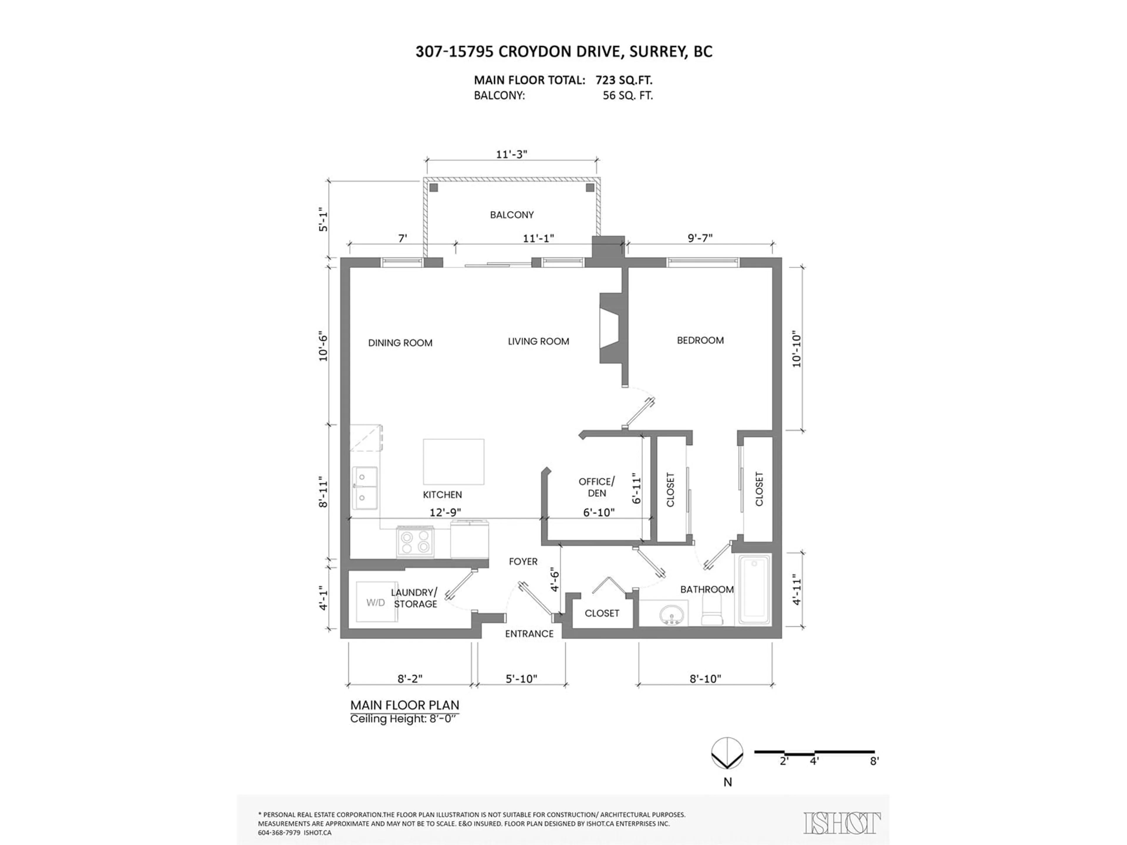 Floor plan for 307 15795 CROYDON DRIVE, Surrey British Columbia V3Z2L6