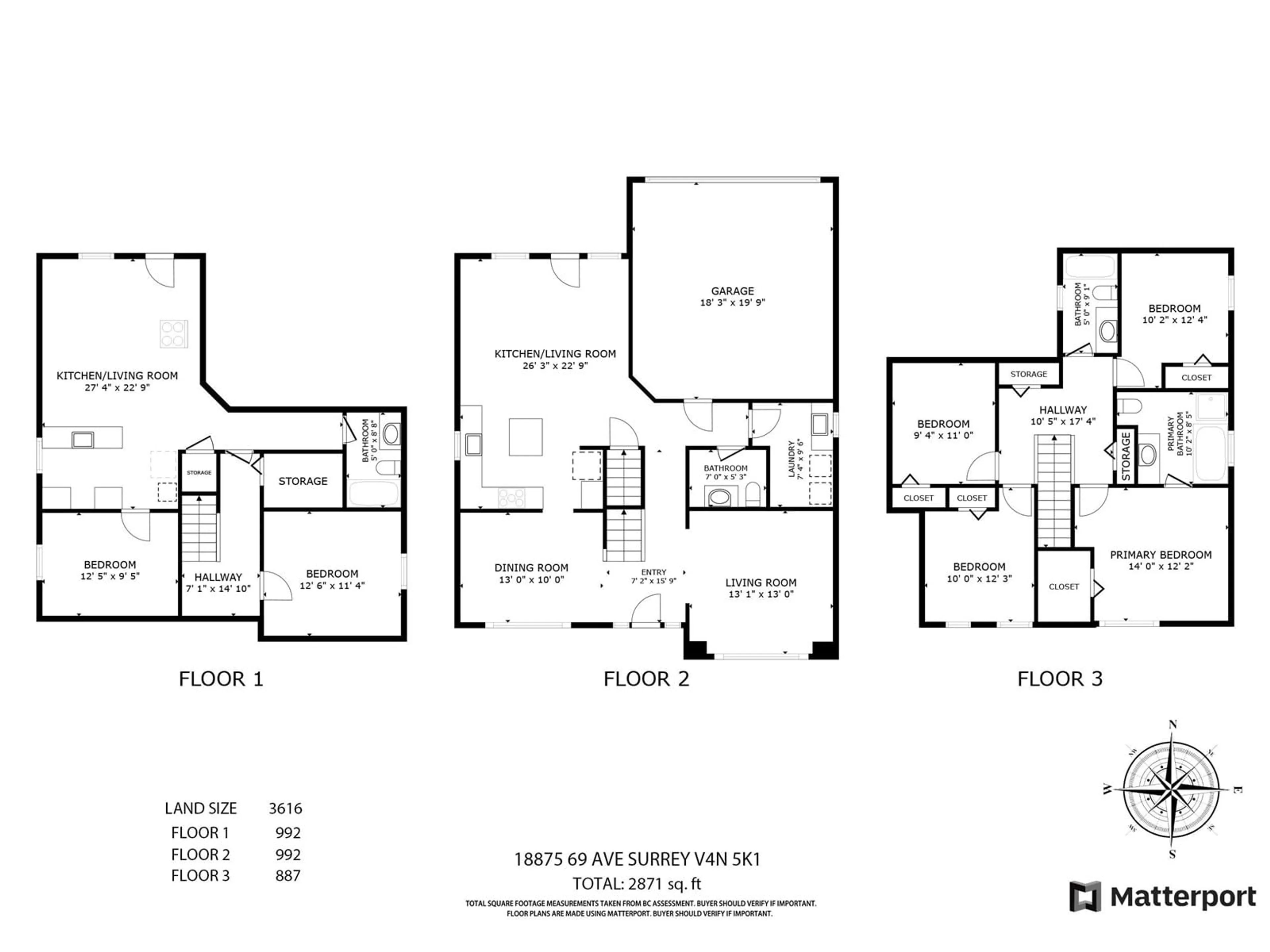 Floor plan for 18875 69 AVENUE, Surrey British Columbia V4N5K1