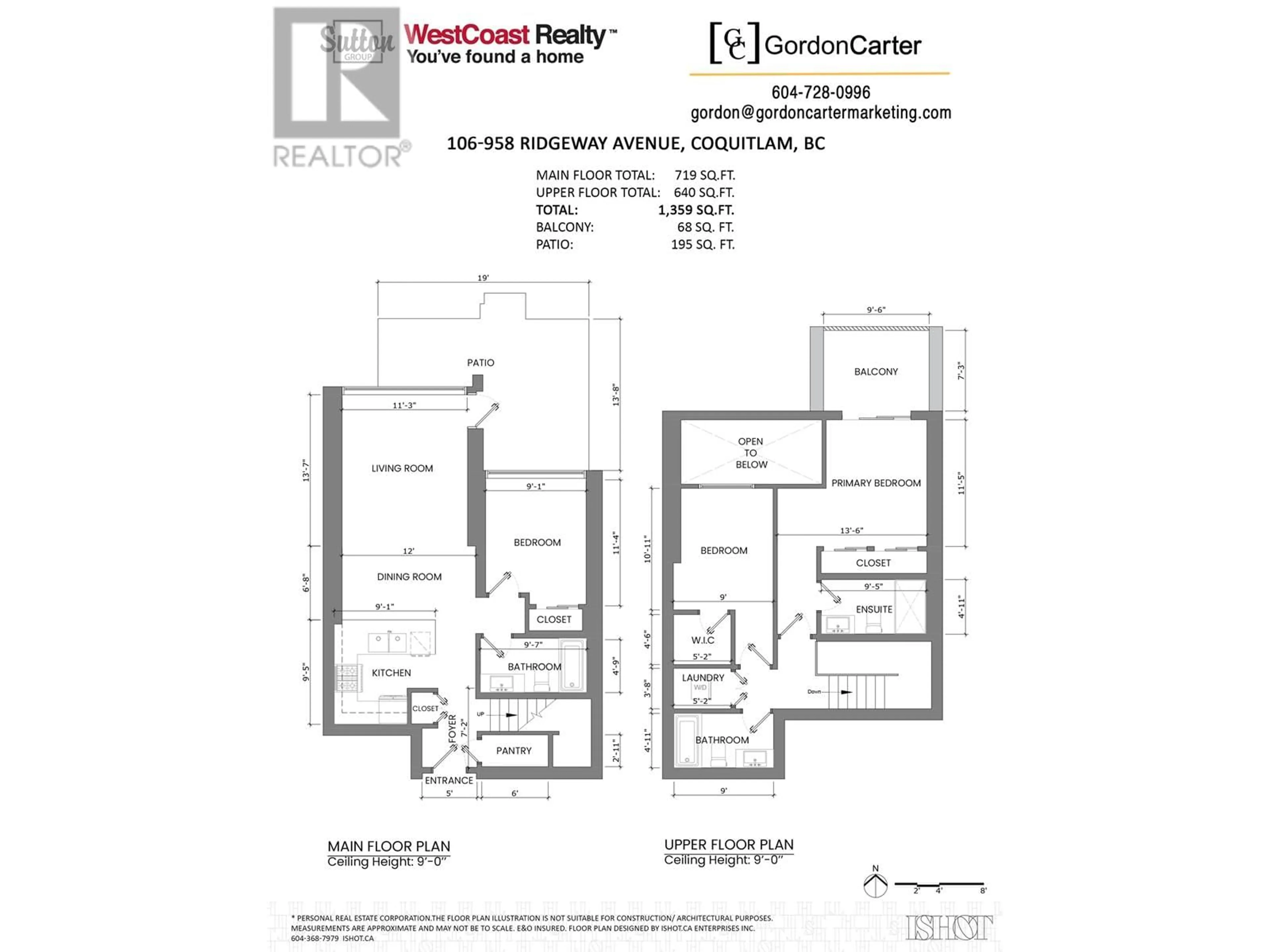 Floor plan for 106 958 RIDGEWAY AVENUE, Coquitlam British Columbia V3K0C5