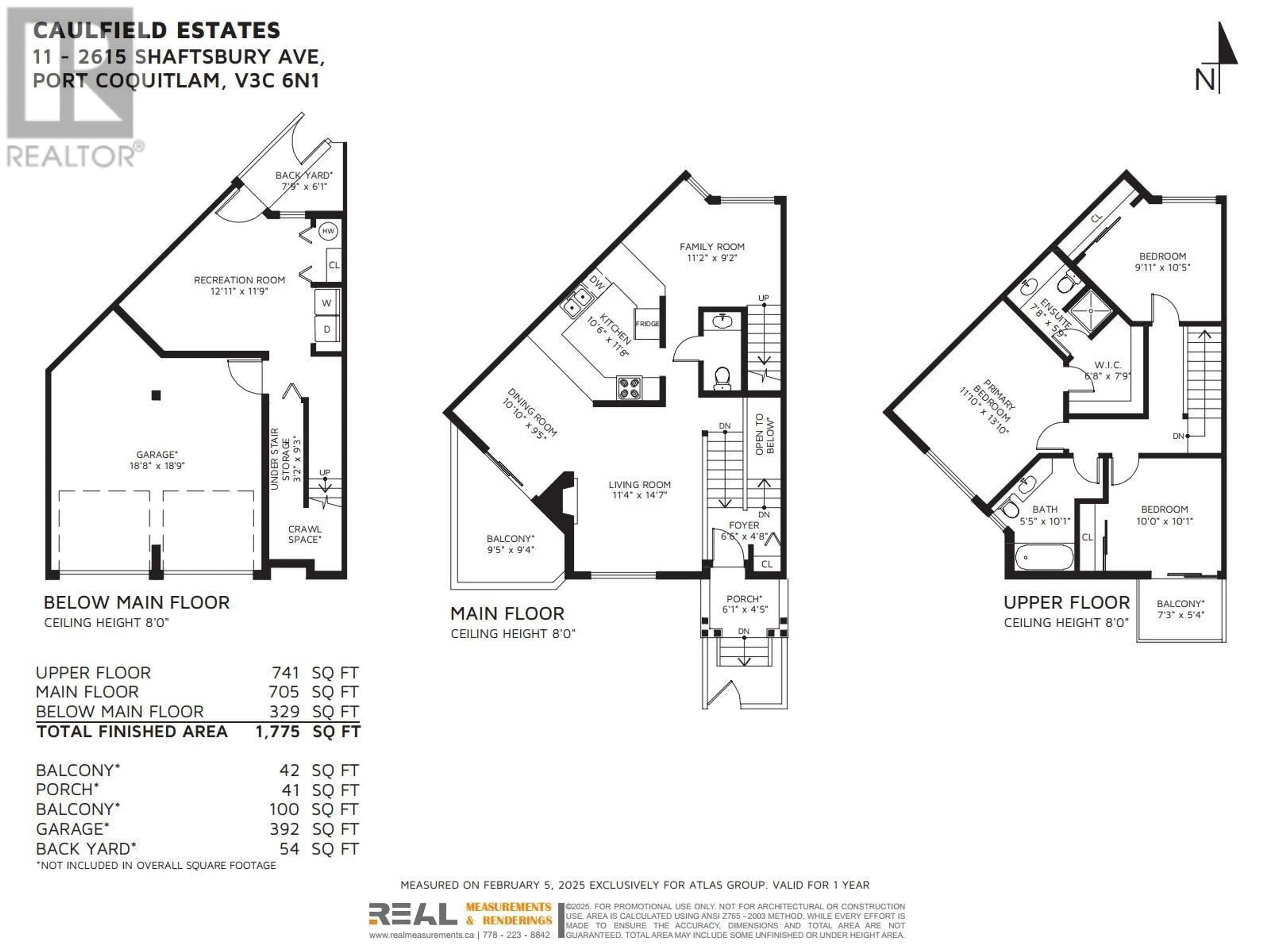 Floor plan for 11 2615 SHAFTSBURY AVENUE, Port Coquitlam British Columbia V3C6N1