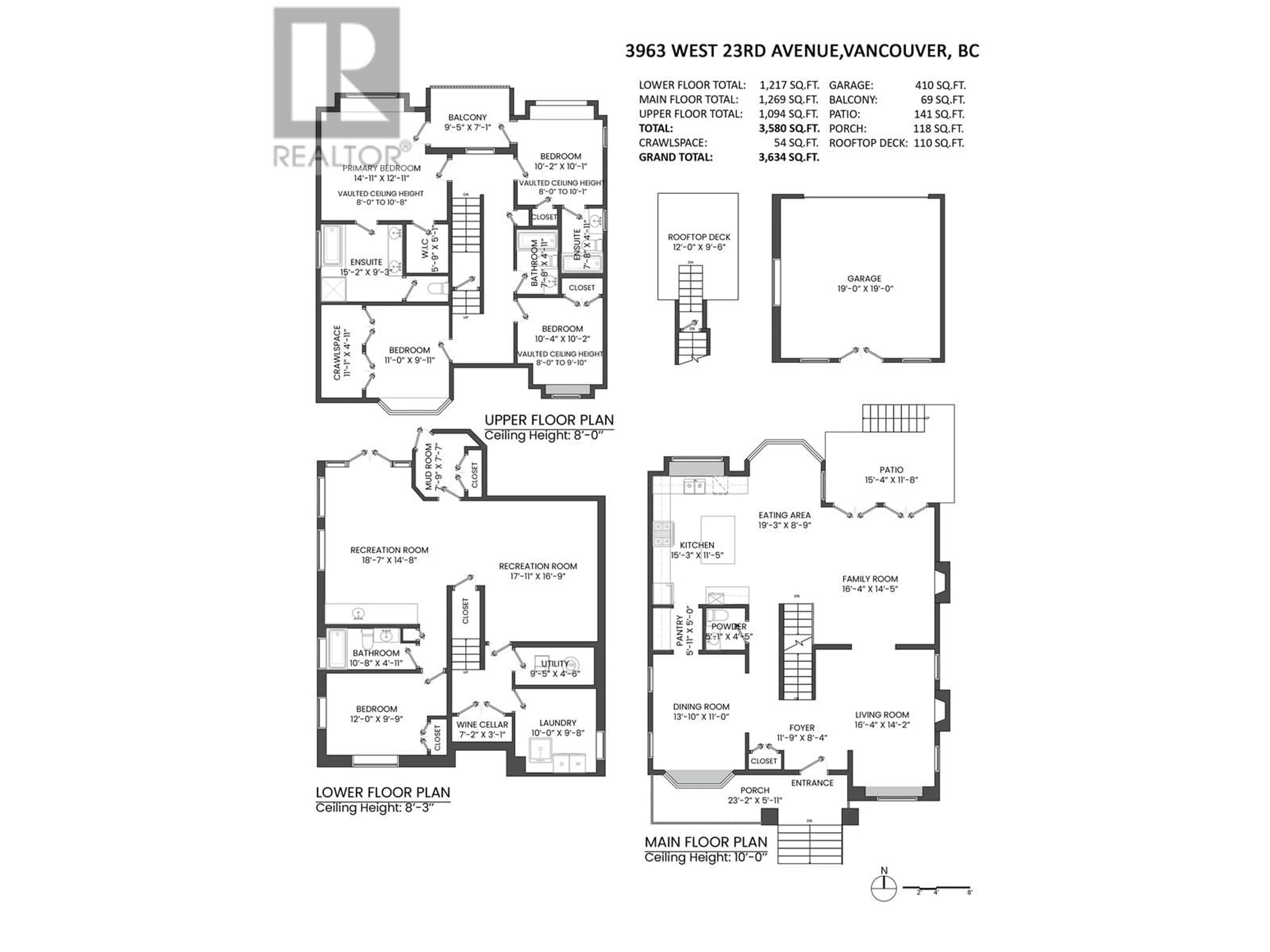 Floor plan for 3963 W 23RD AVENUE, Vancouver British Columbia V6S1L1