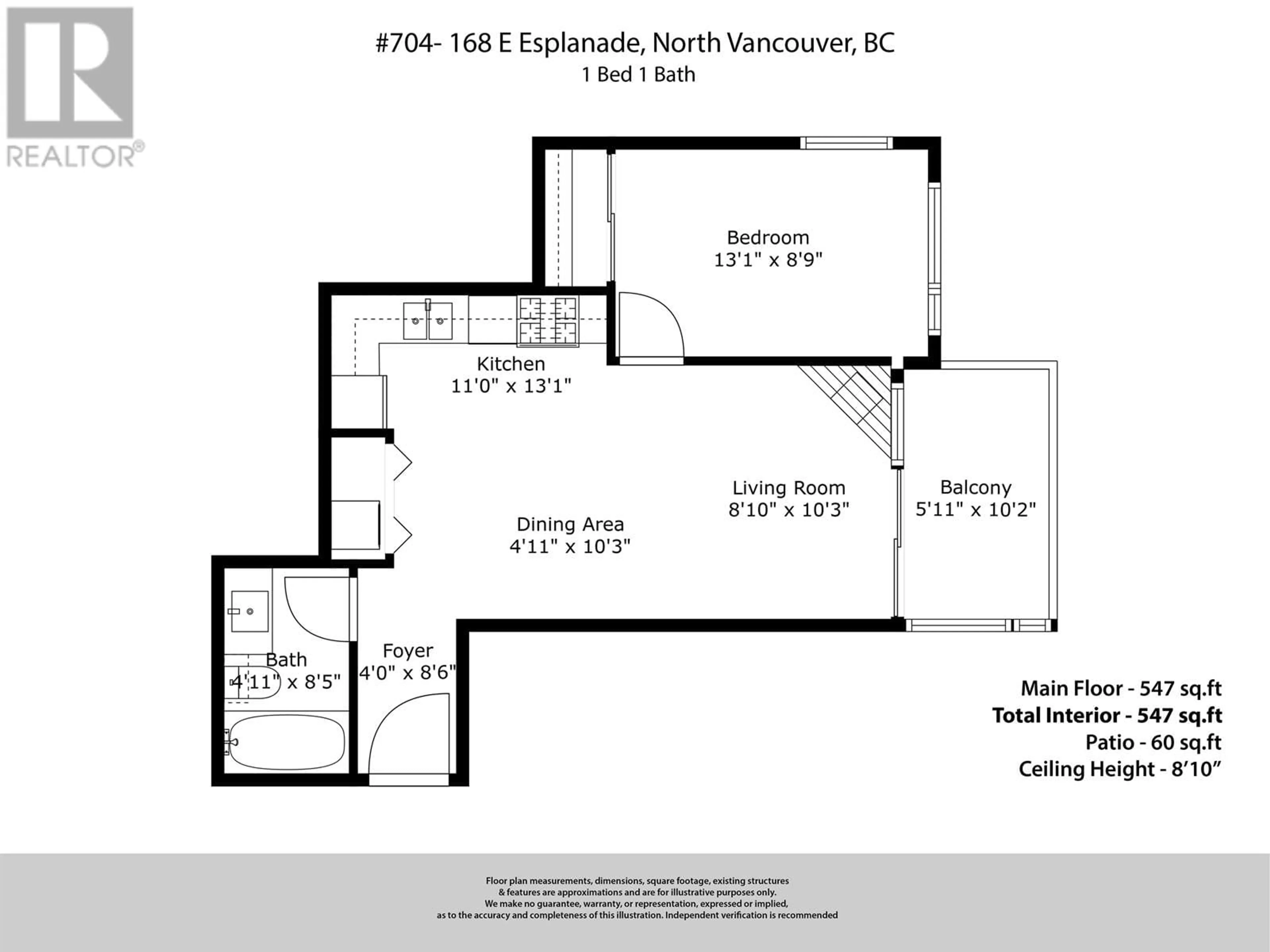 Floor plan for 704 168 E ESPLANADE AVENUE, North Vancouver British Columbia V7L4X8