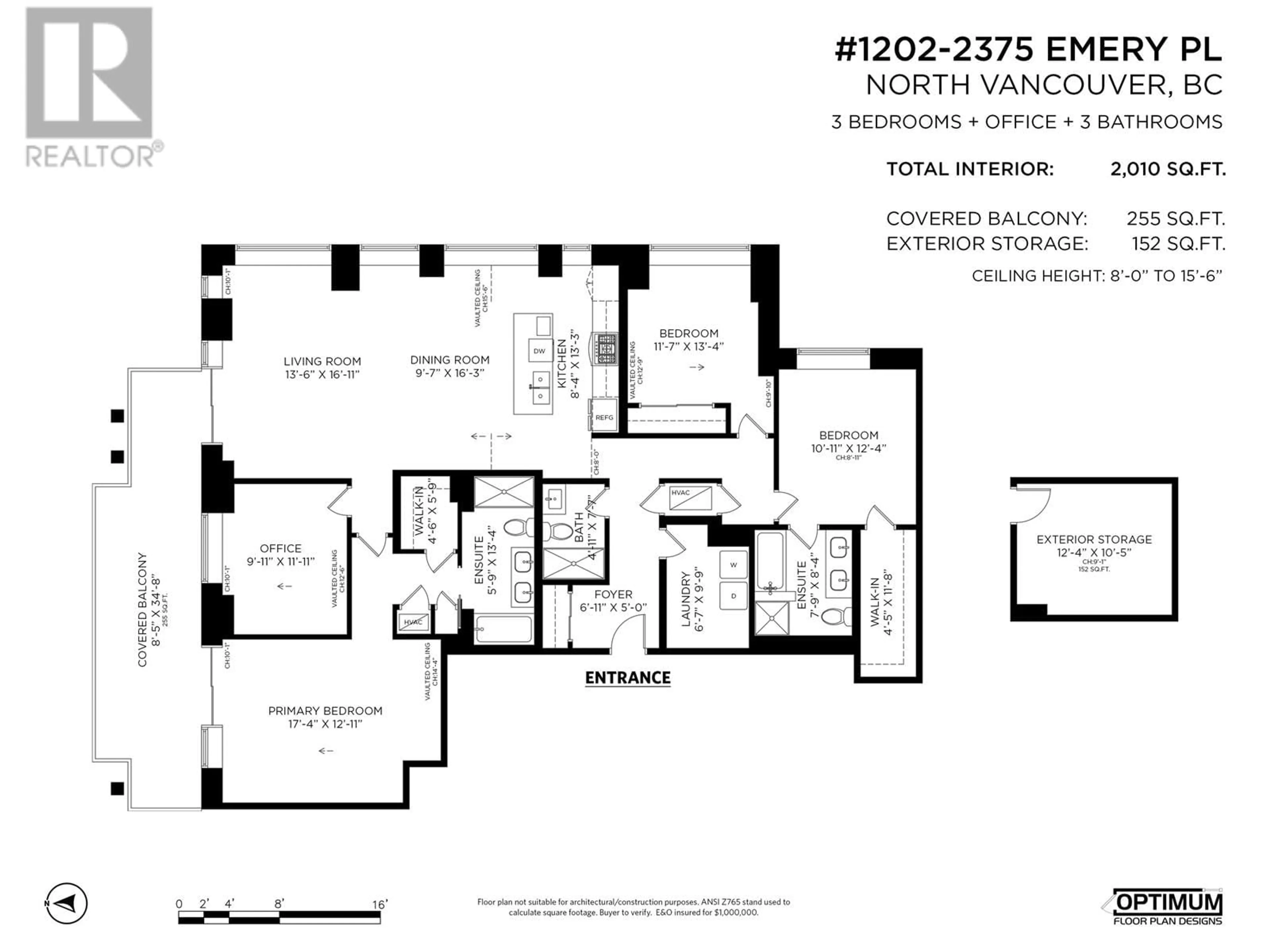 Floor plan for 1202 2375 EMERY COURT, North Vancouver British Columbia V7J0E9