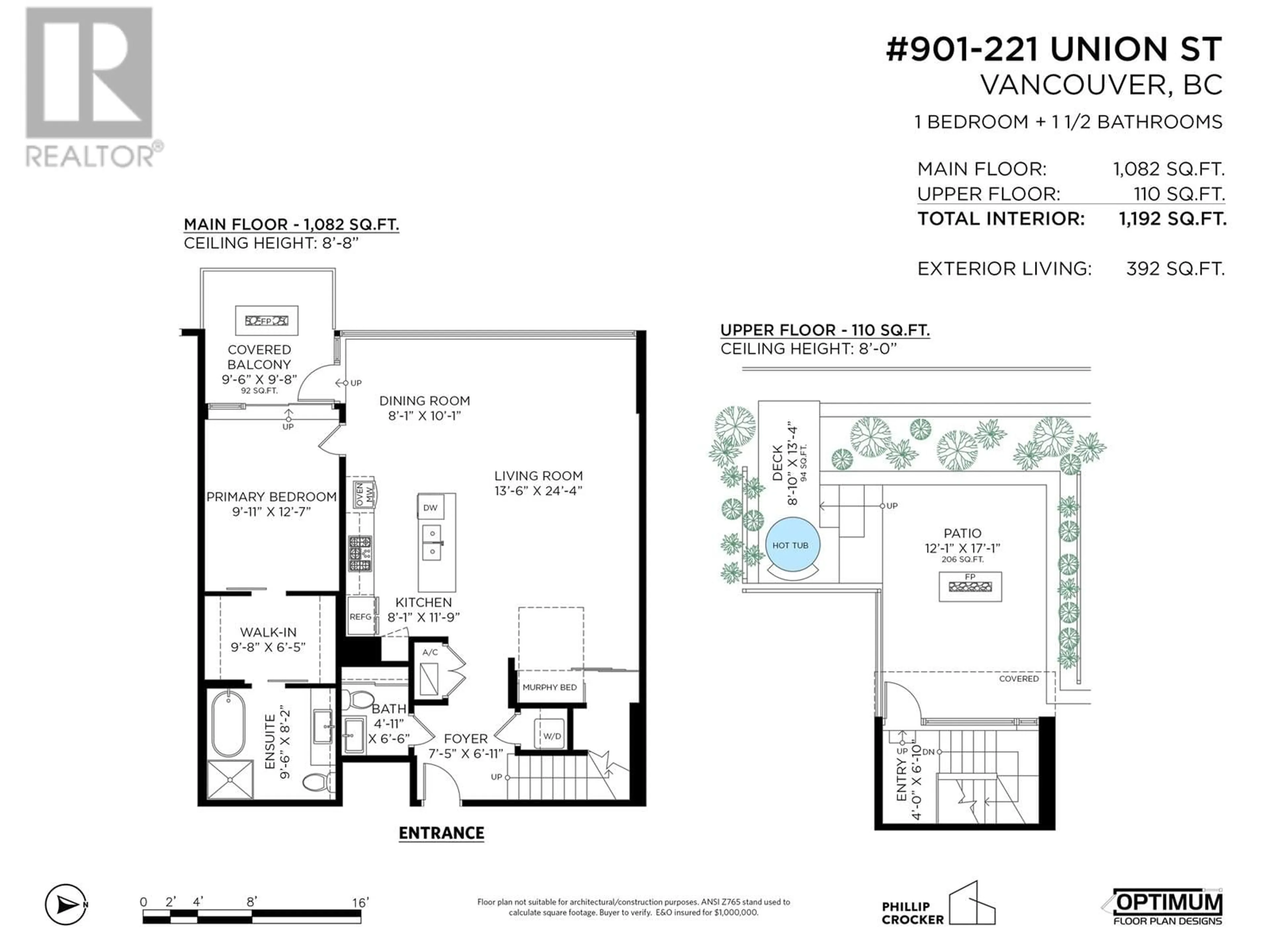 Floor plan for PH901 - 221 UNION STREET, Vancouver British Columbia V6A0B4