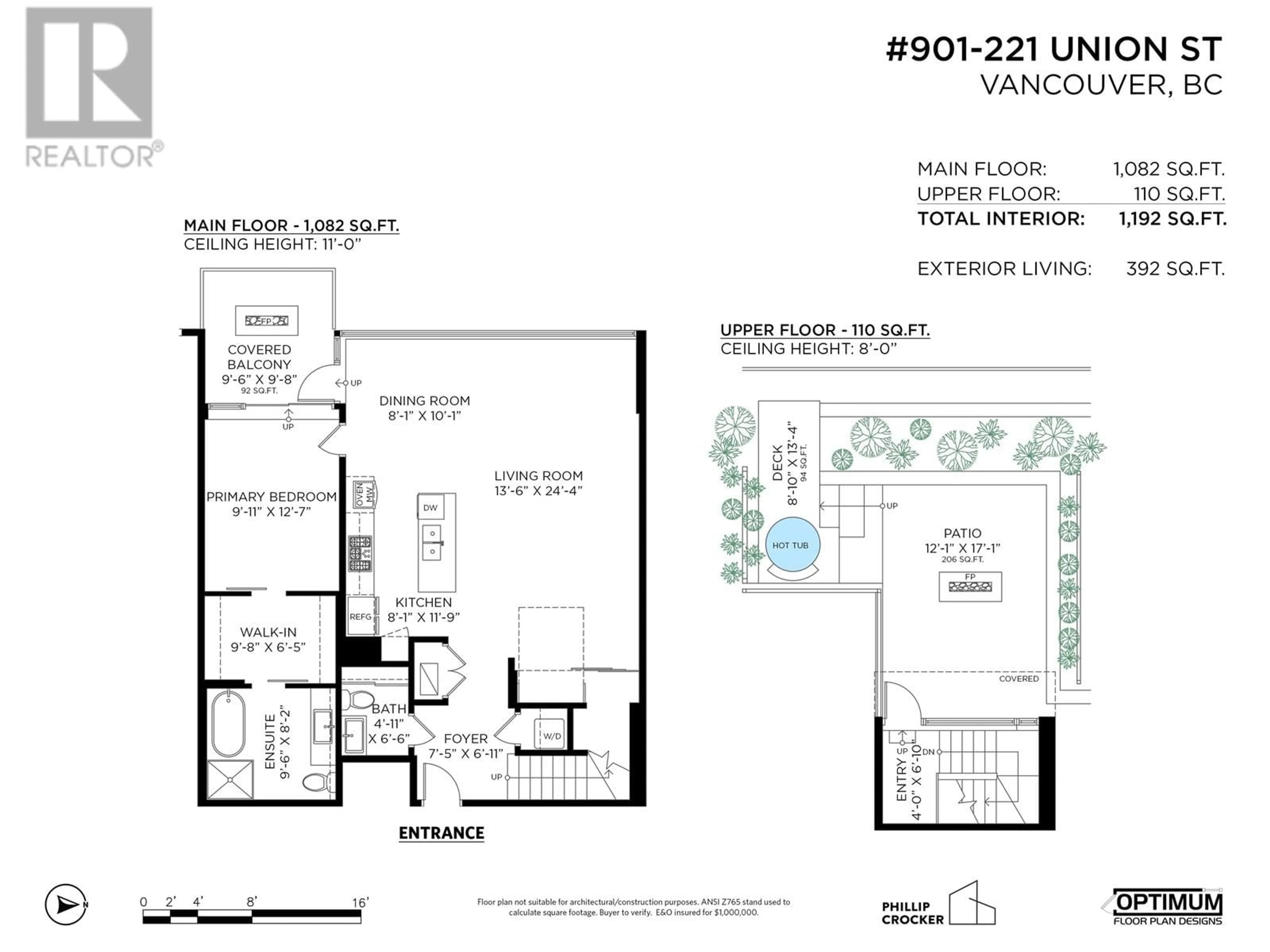 Floor plan for PH901 221 UNION STREET, Vancouver British Columbia V6A0B4