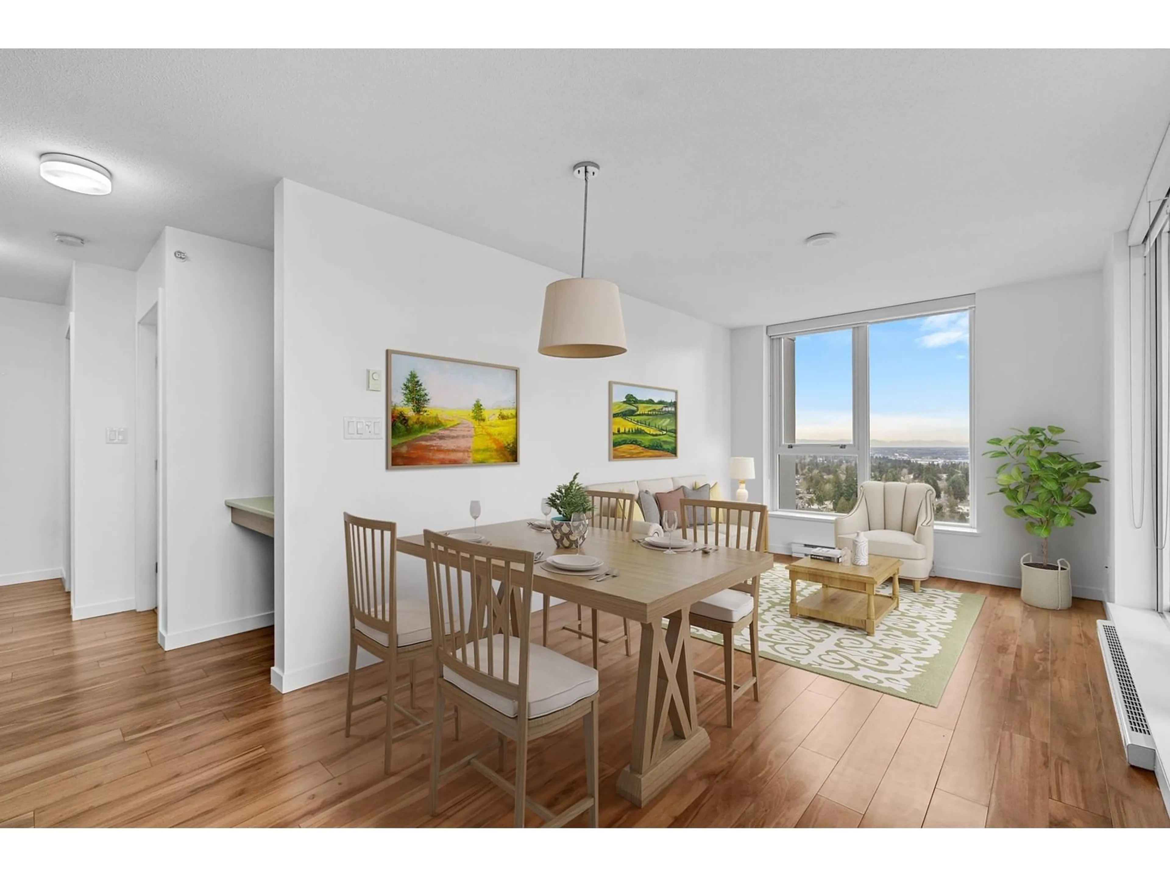 Dining room, wood/laminate floor for 2702 13325 102A AVENUE, Surrey British Columbia V3T0J5