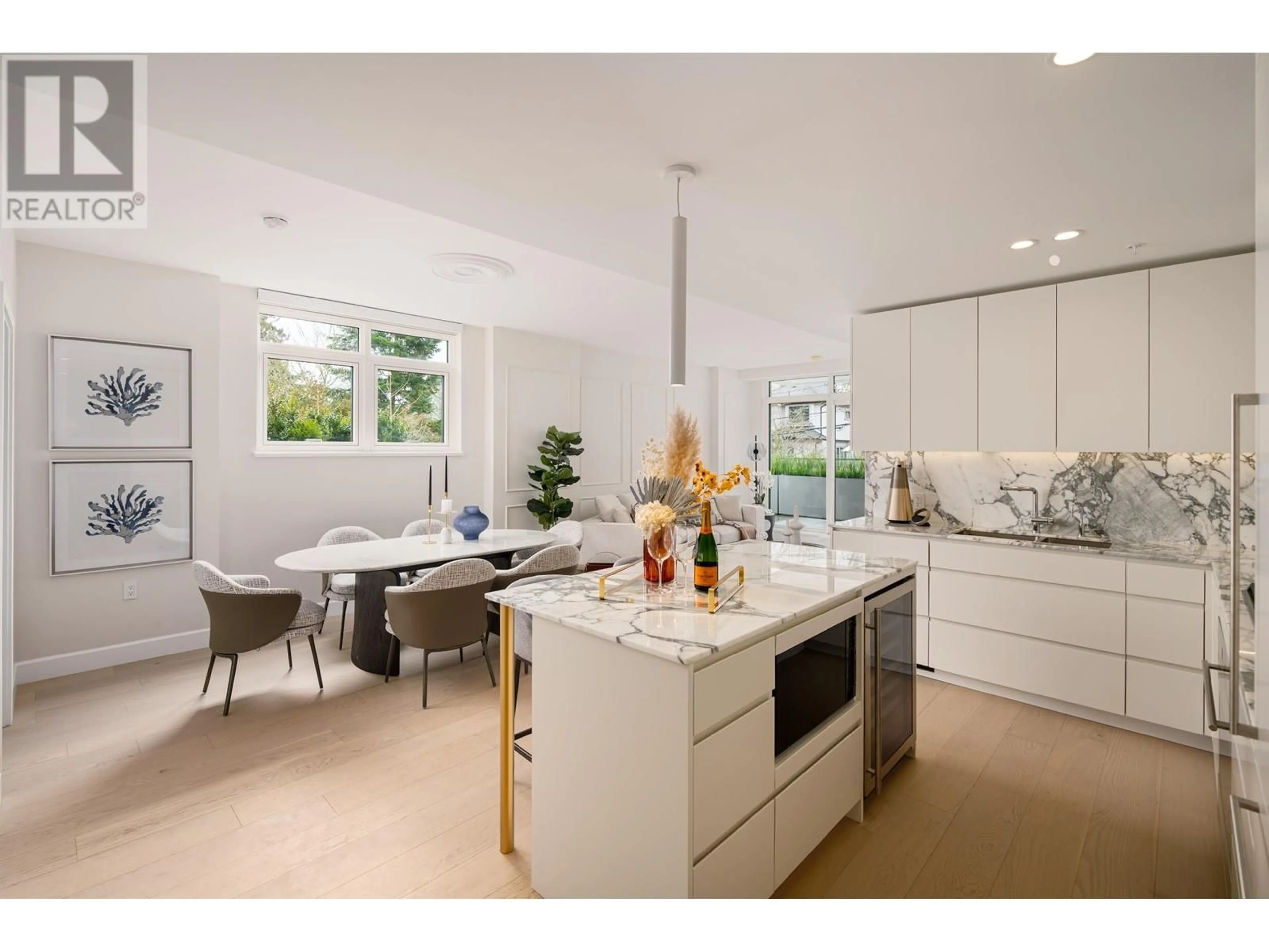 Contemporary kitchen, ceramic/tile floor for 202 - 3668 10TH AVENUE, Vancouver British Columbia V6R2G3