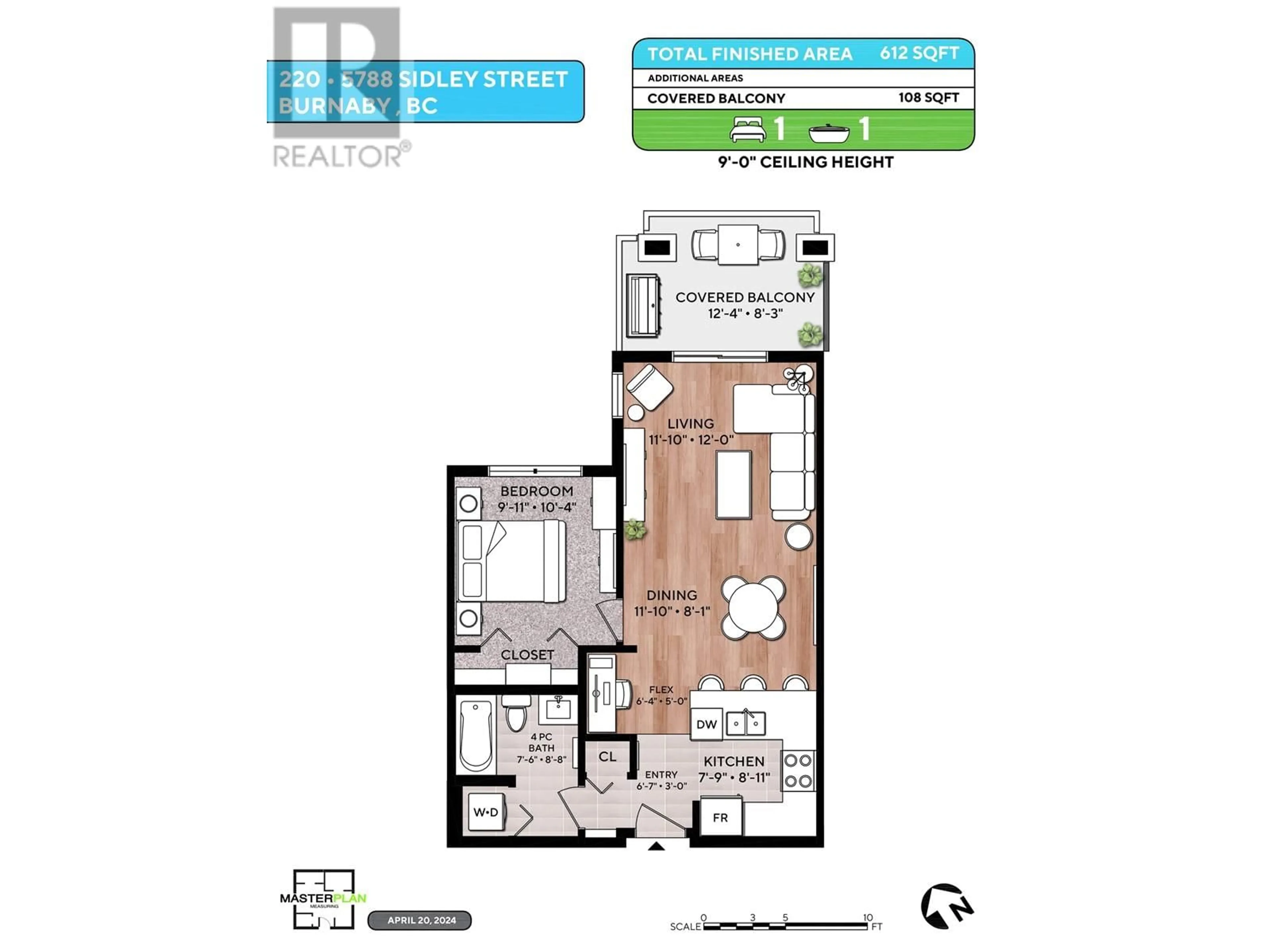 Floor plan for 220 5788 SIDLEY STREET, Burnaby British Columbia V5J0E4