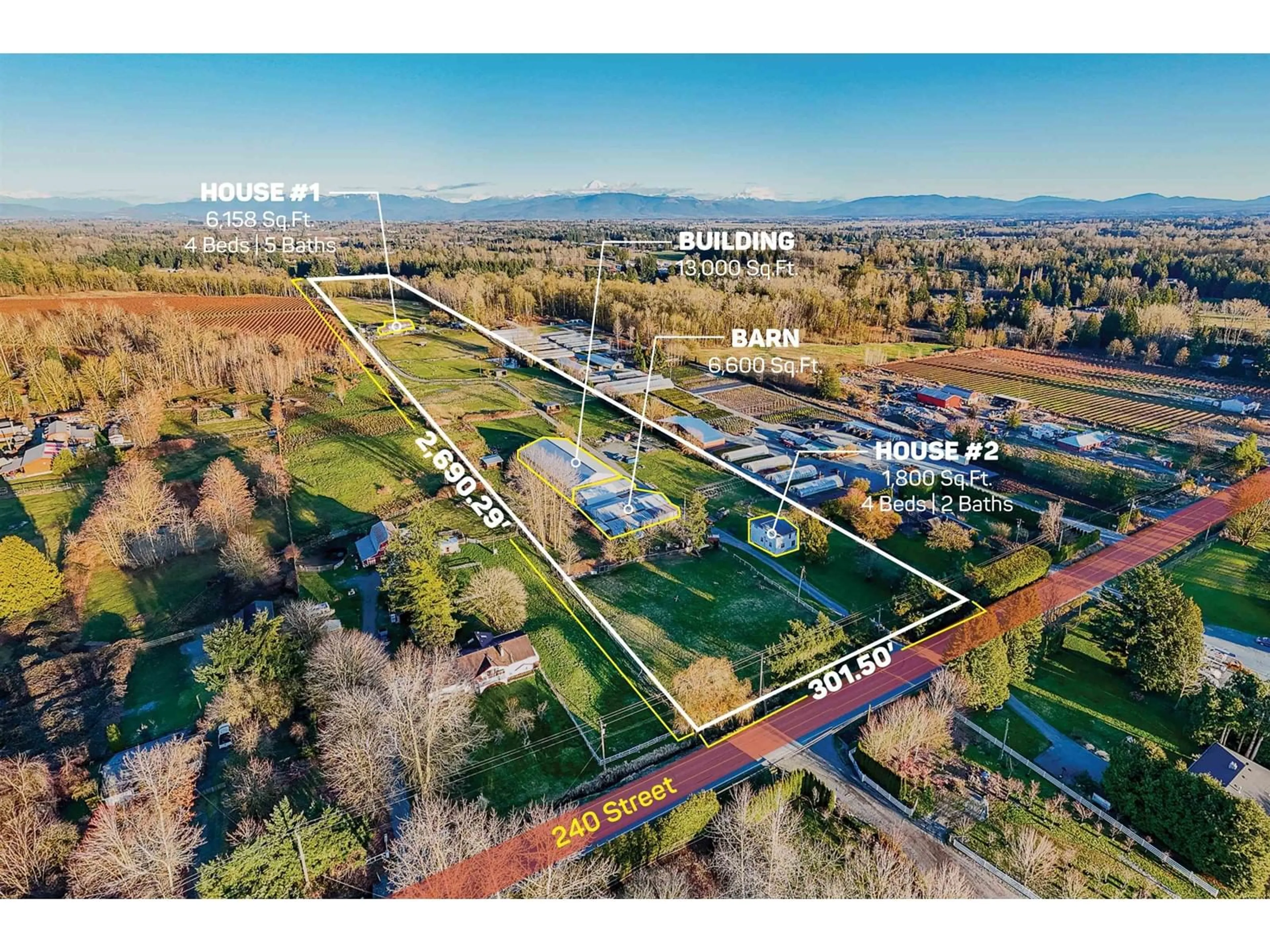 A pic from outside/outdoor area/front of a property/back of a property/a pic from drone, water/lake/river/ocean view for 1860 240, Langley British Columbia V2Z3A5
