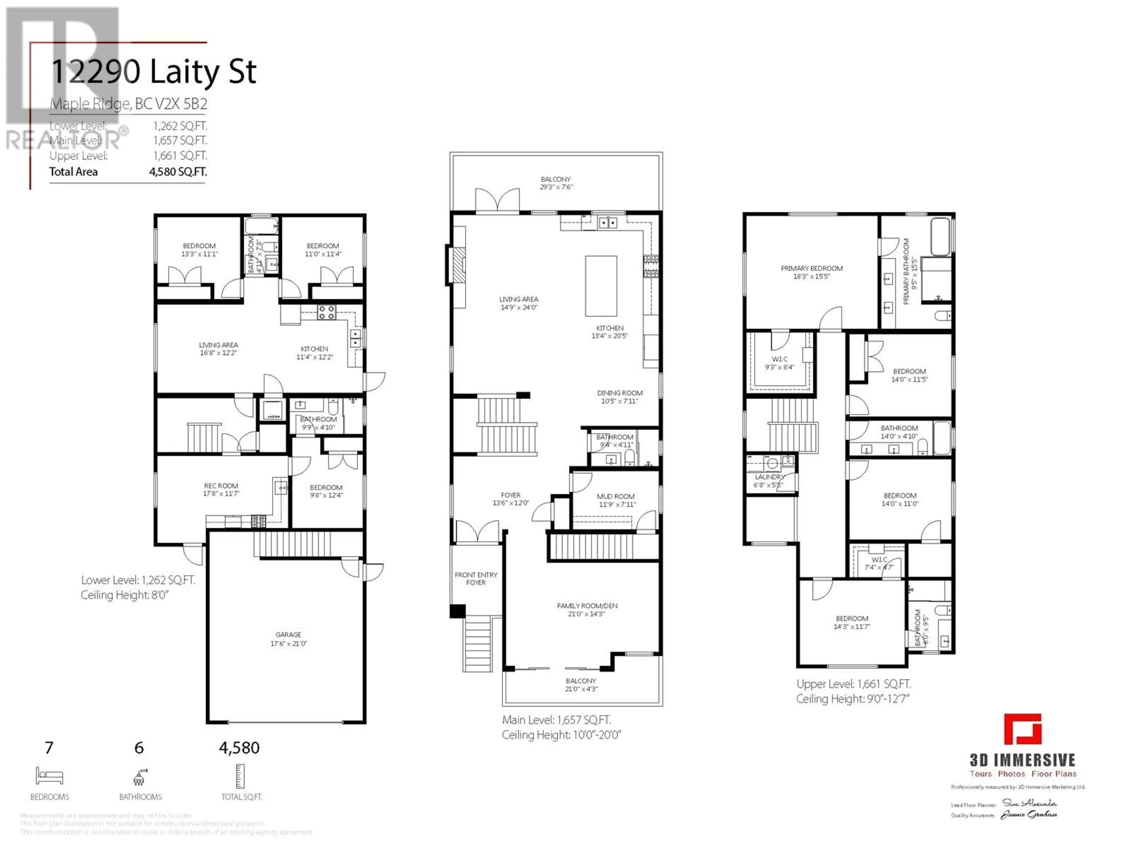 Floor plan for 12290 LAITY STREET, Maple Ridge British Columbia V2X5B2