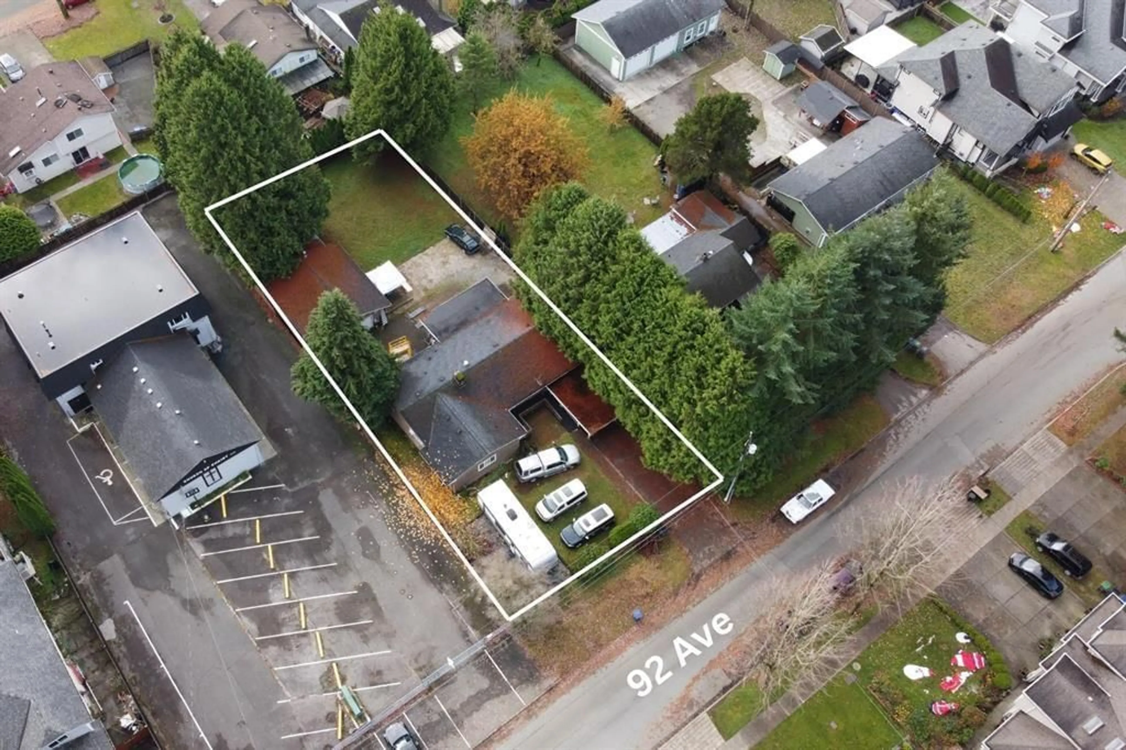 A pic from outside/outdoor area/front of a property/back of a property/a pic from drone, street for 15032 92 AVENUE, Surrey British Columbia V3R5V7