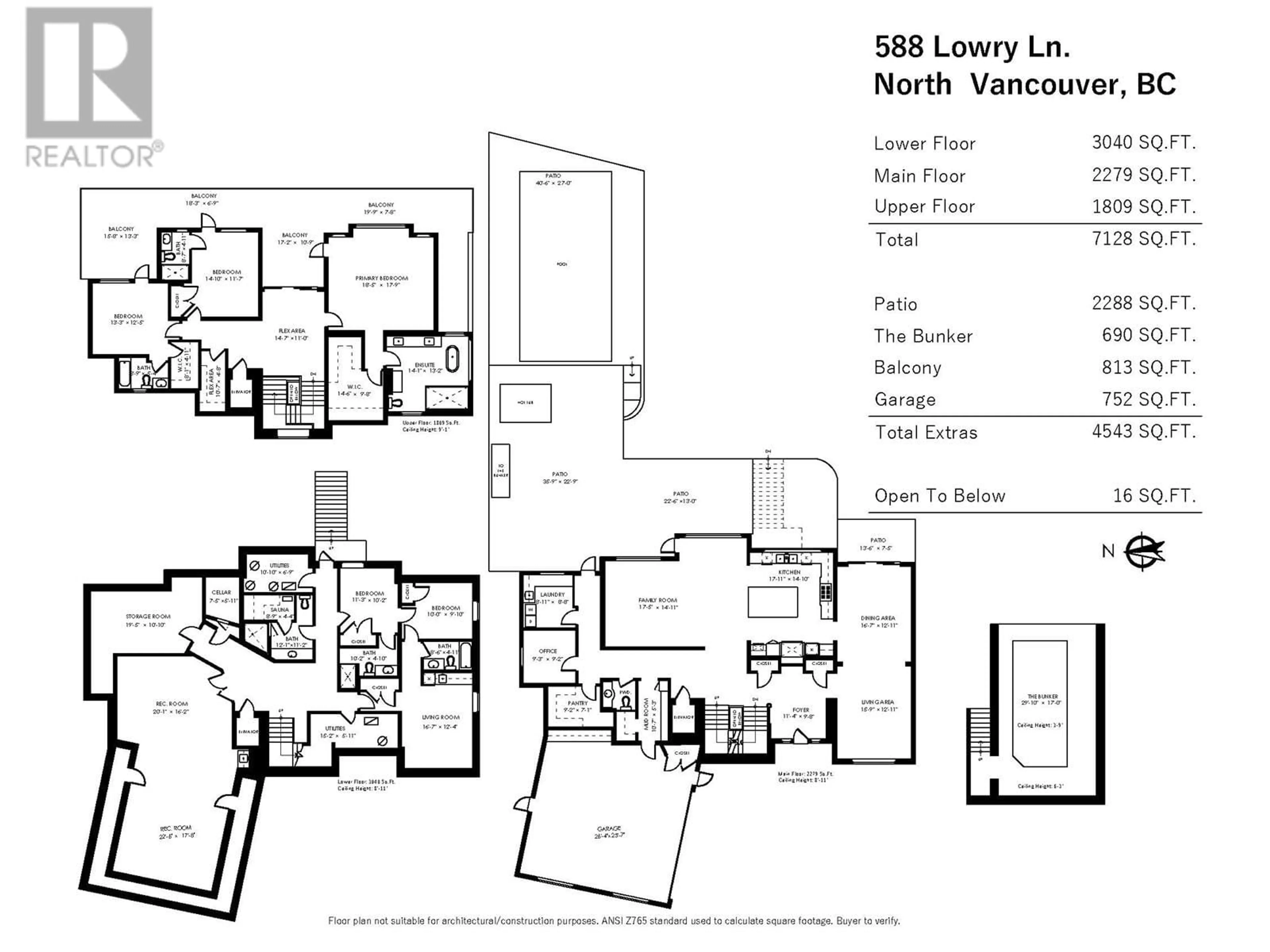 Floor plan for 588 LOWRY LANE, North Vancouver British Columbia V7G1R3