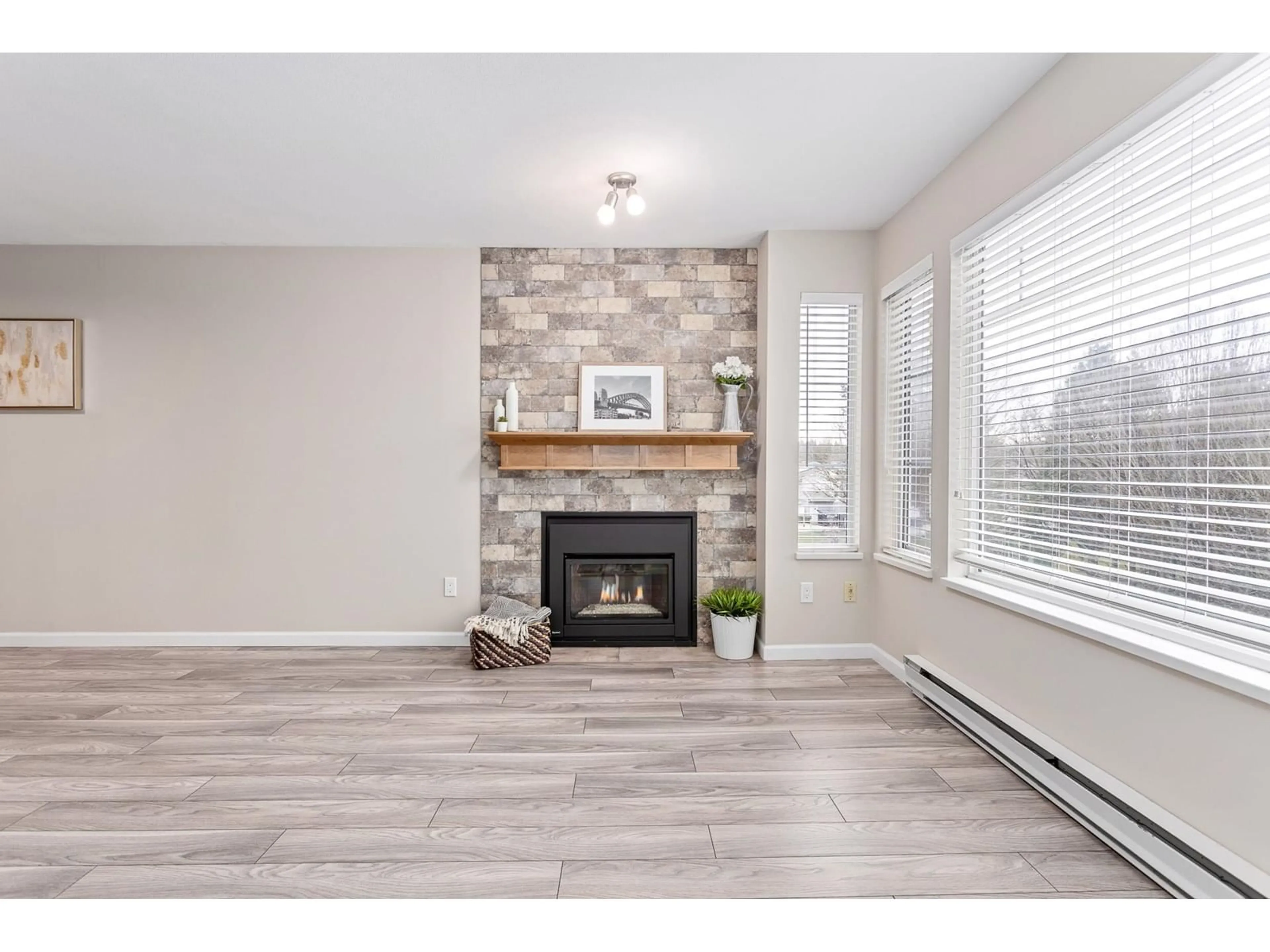 Living room with furniture, wood/laminate floor for 210 20350 54 AVENUE, Langley British Columbia V3A8J4