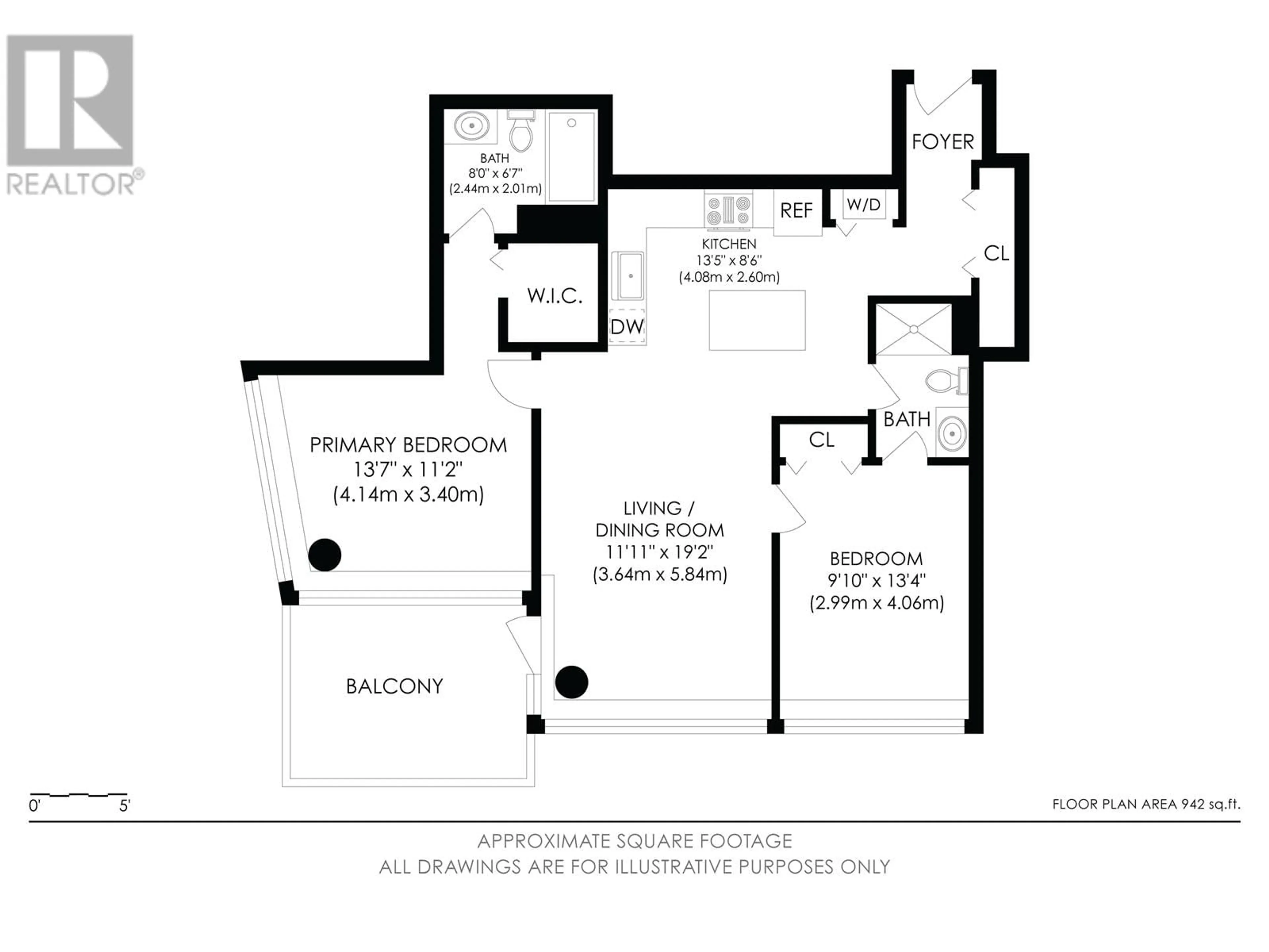 Floor plan for 1105 - 1788 GILMORE AVENUE, Burnaby British Columbia V5C0L5