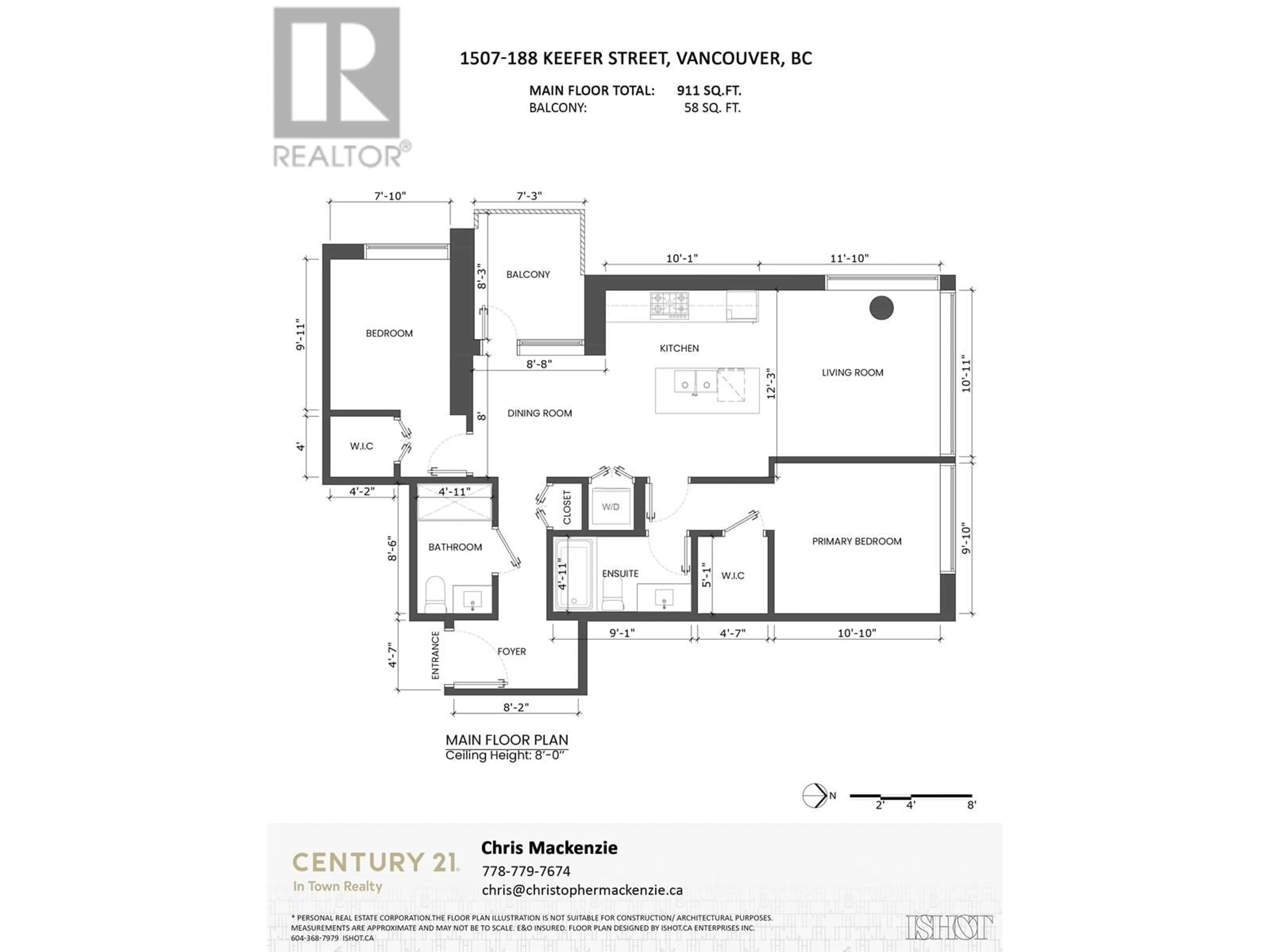 Floor plan for 1507 188 KEEFER STREET, Vancouver British Columbia V6A0E3