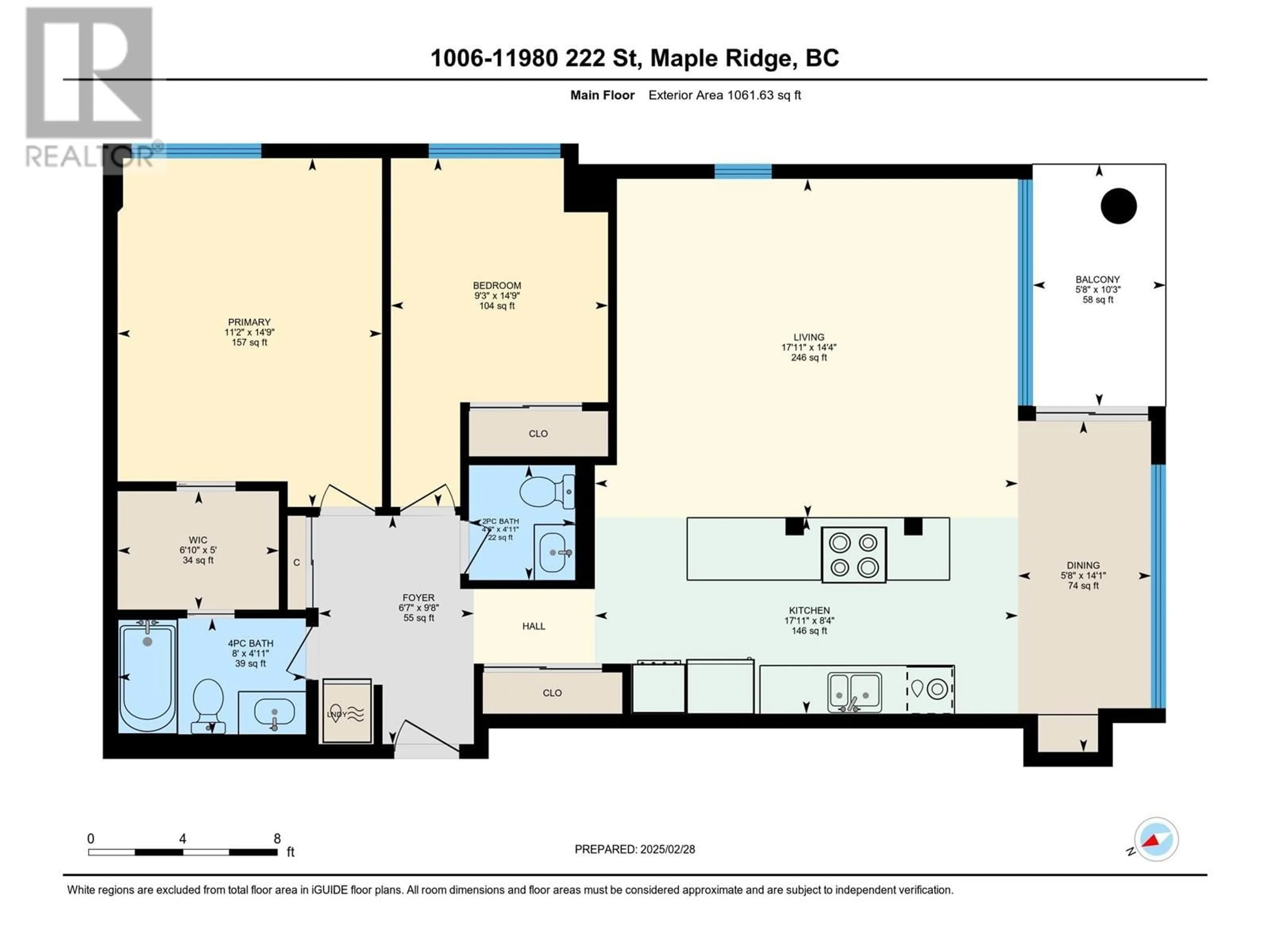 Floor plan for 1006 11980 222 STREET, Maple Ridge British Columbia V2X0L8