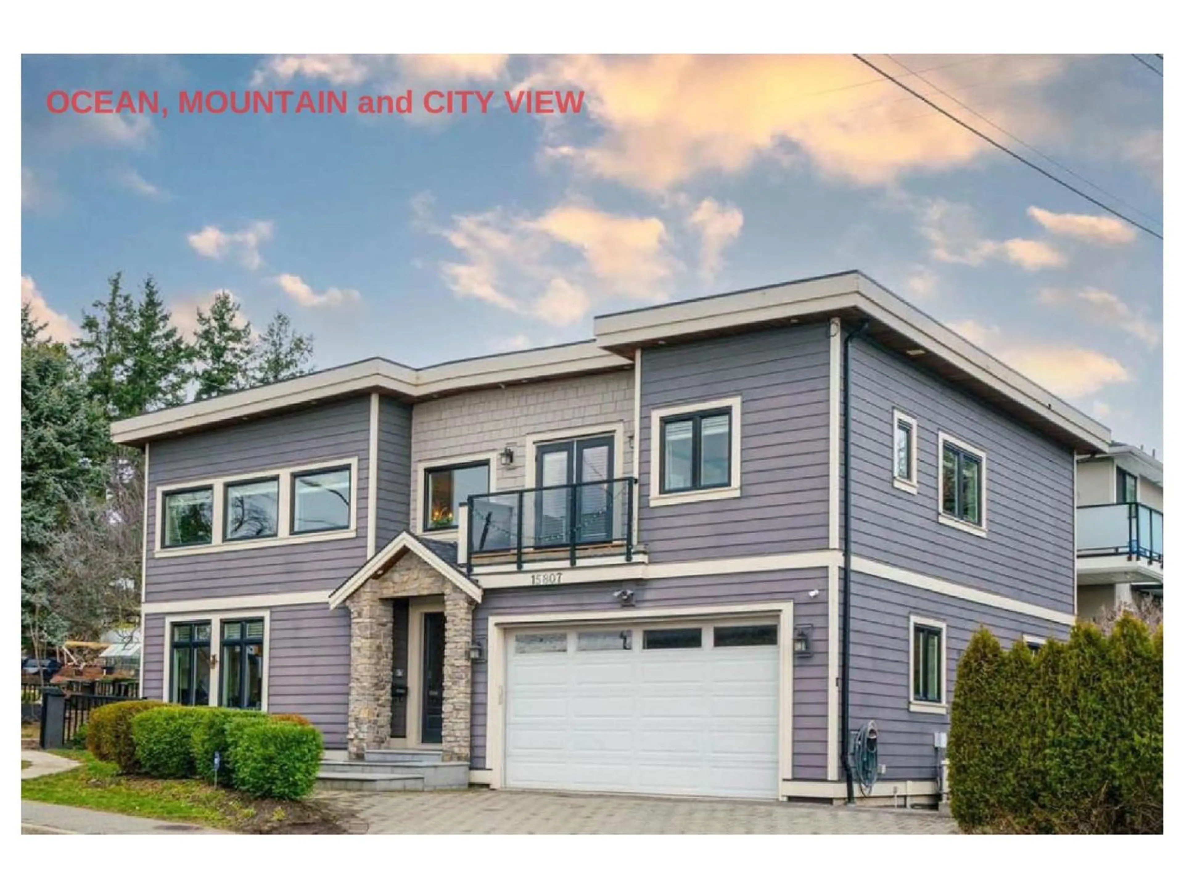 Home with vinyl exterior material, street for 15807 BUENA VISTA AVENUE, White Rock British Columbia V4B2A2