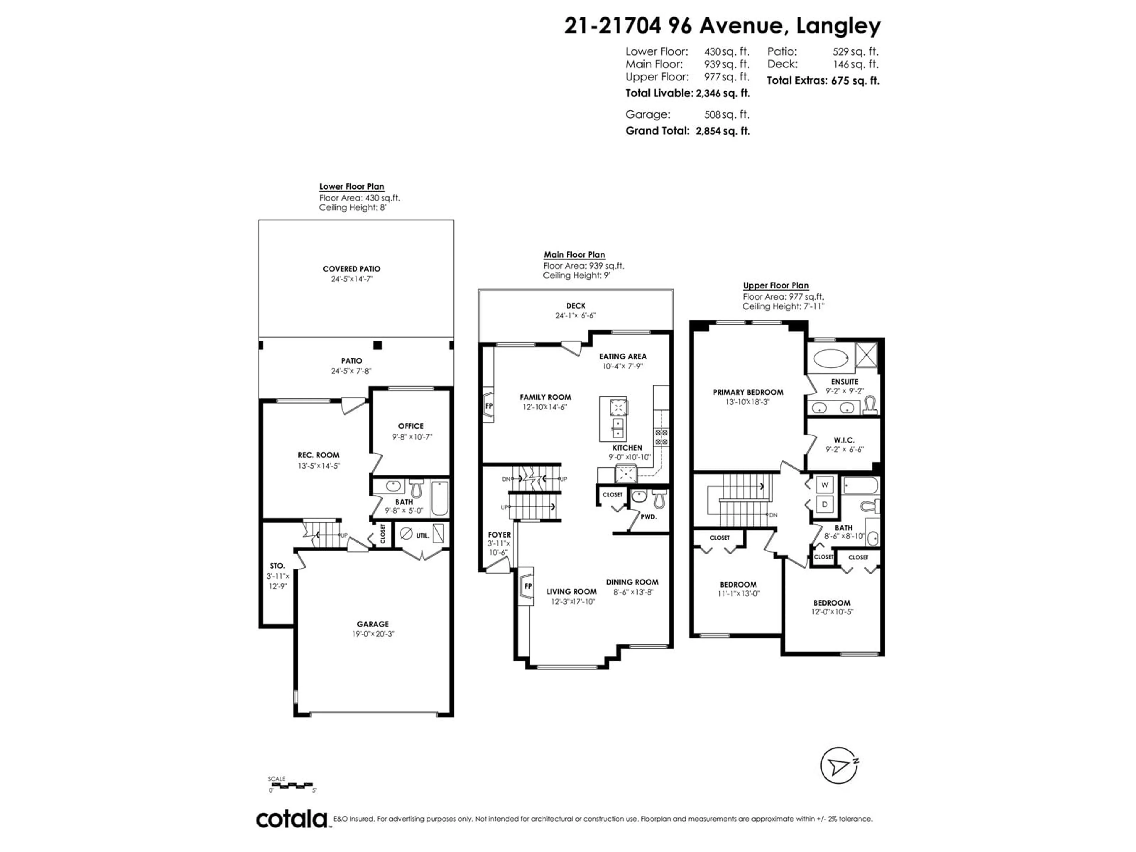 Floor plan for 21 - 21704 96, Langley British Columbia V1M0A8