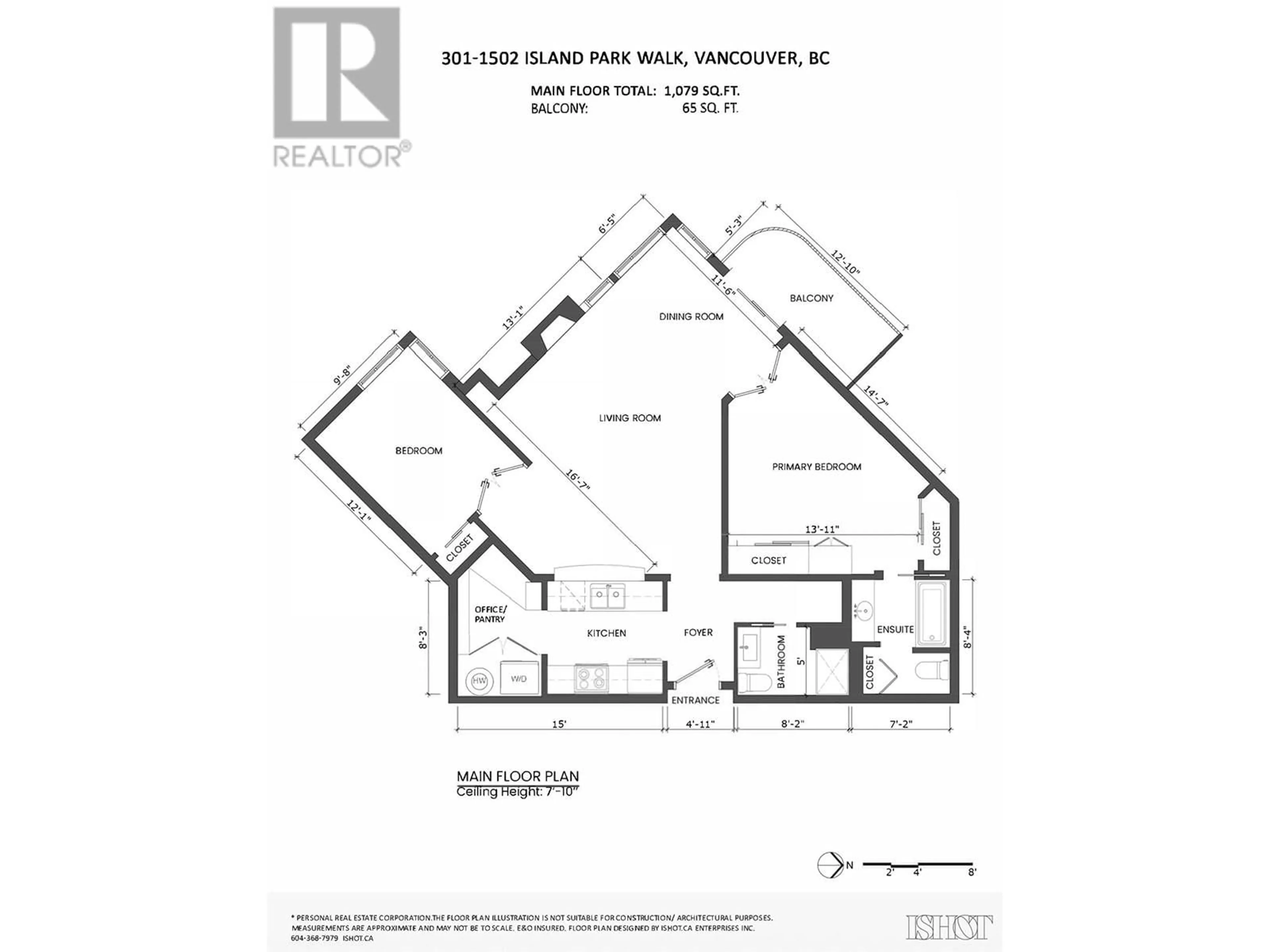 Floor plan for 301 1502 ISLAND PARK WALK, Vancouver British Columbia V6H3Z8