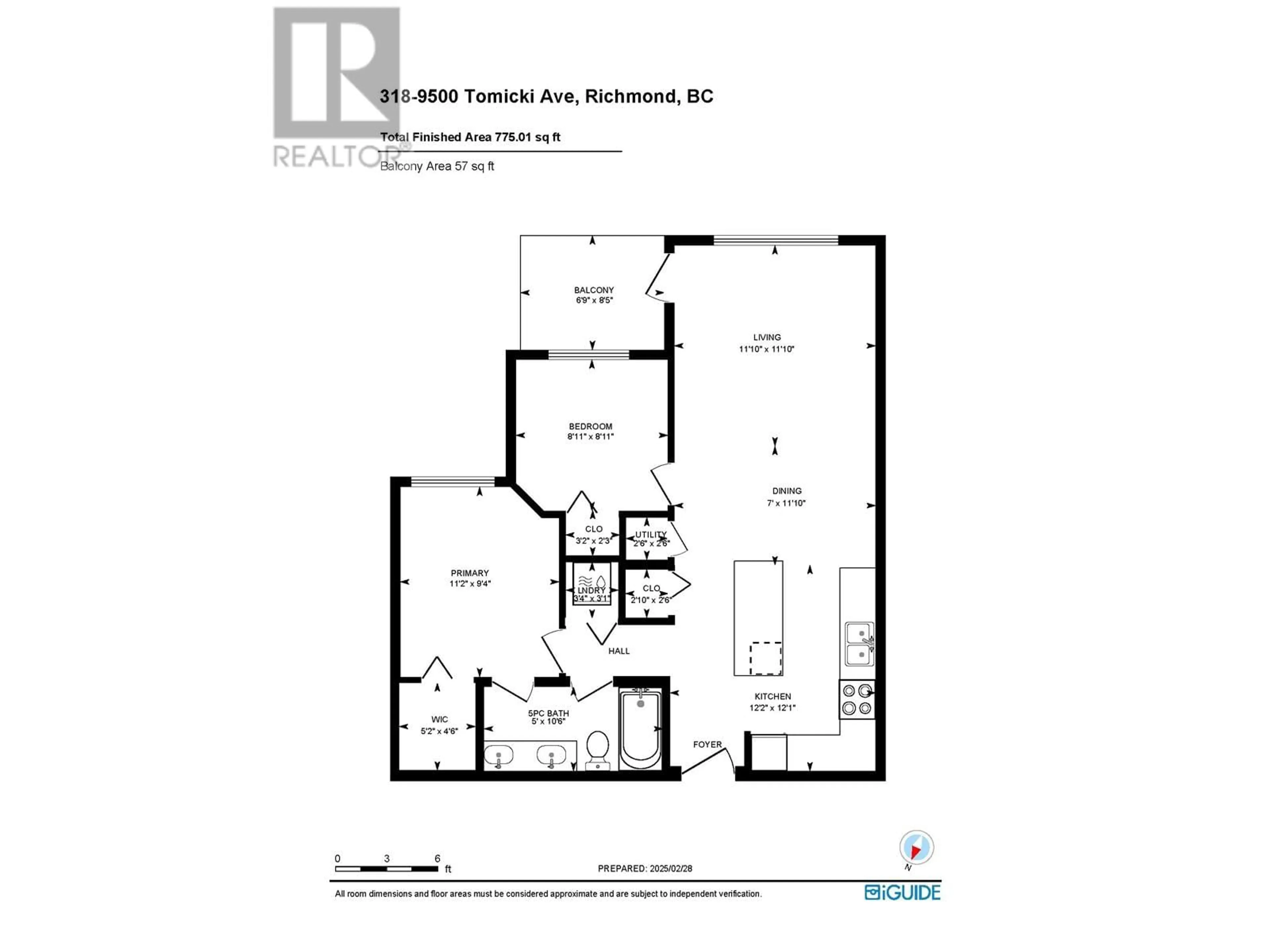 Floor plan for 318 9500 TOMICKI AVENUE, Richmond British Columbia V6X0R9