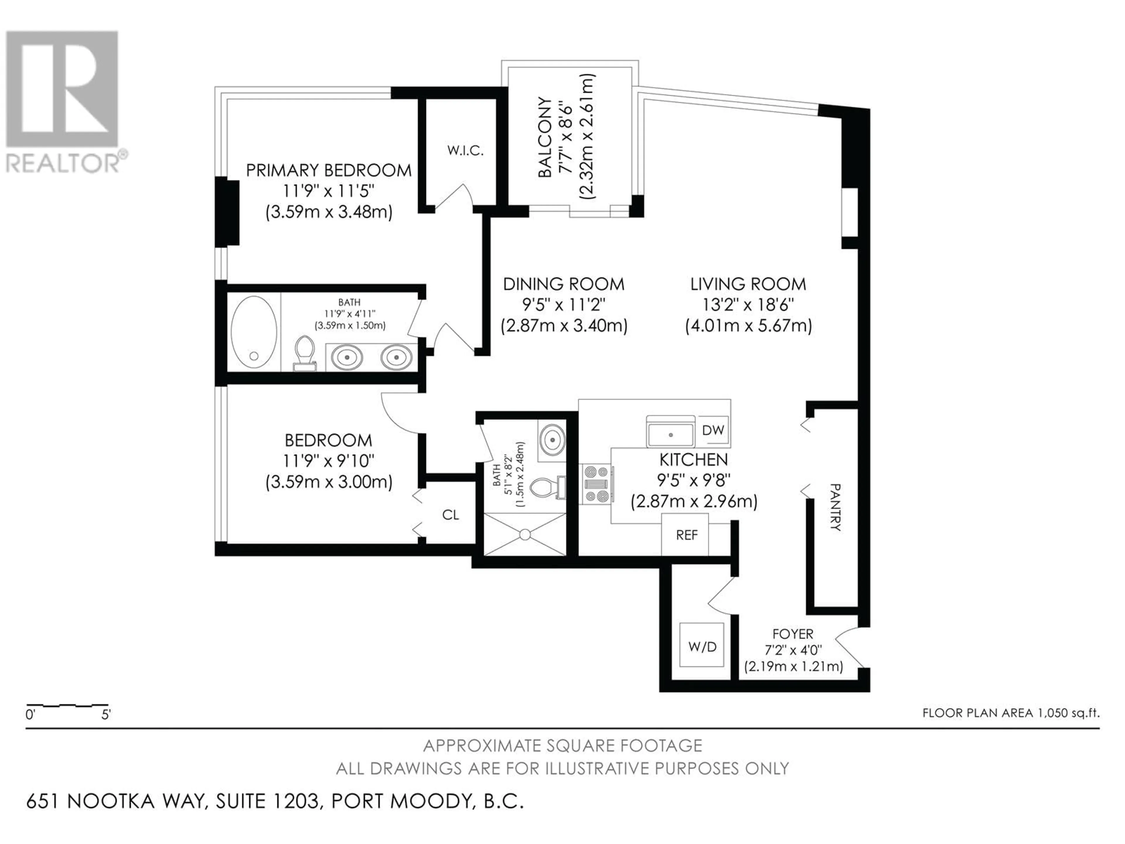 Floor plan for 1203 651 NOOTKA WAY, Port Moody British Columbia V3H0A1