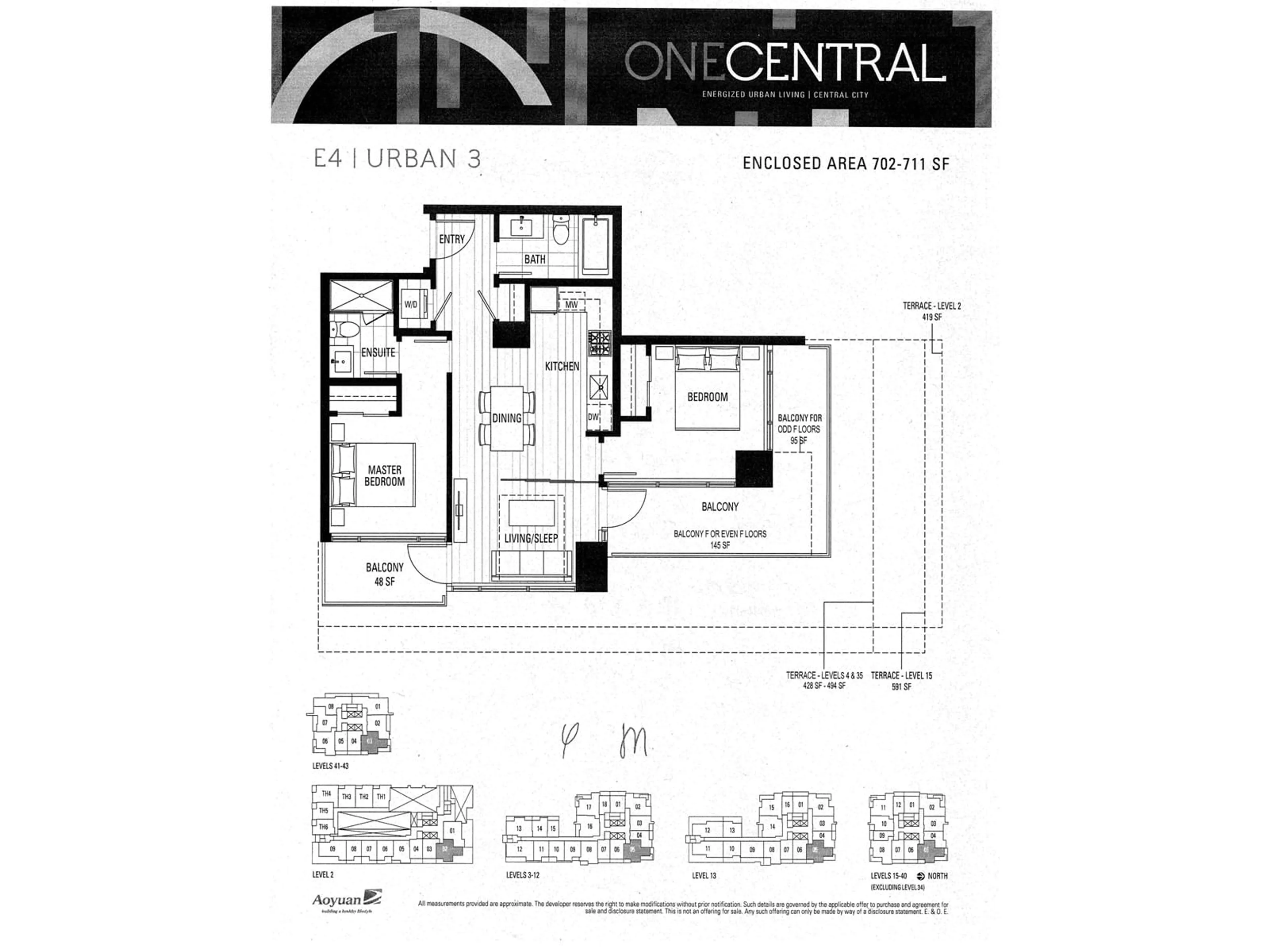 Floor plan for 905 13350 CENTRAL AVENUE, Surrey British Columbia V3T0S1