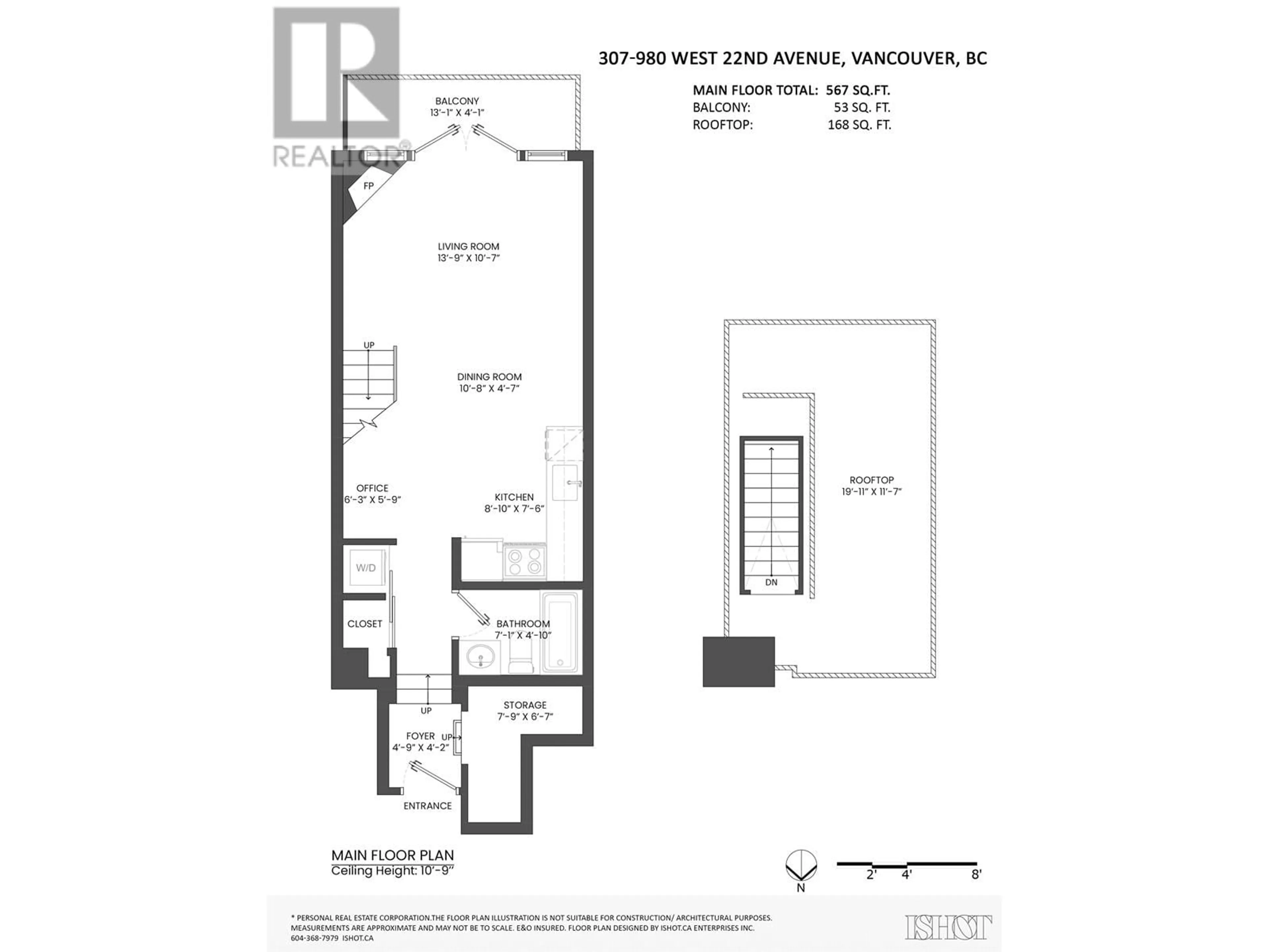 Floor plan for 307 980 W 22ND AVENUE, Vancouver British Columbia V5Z2A1