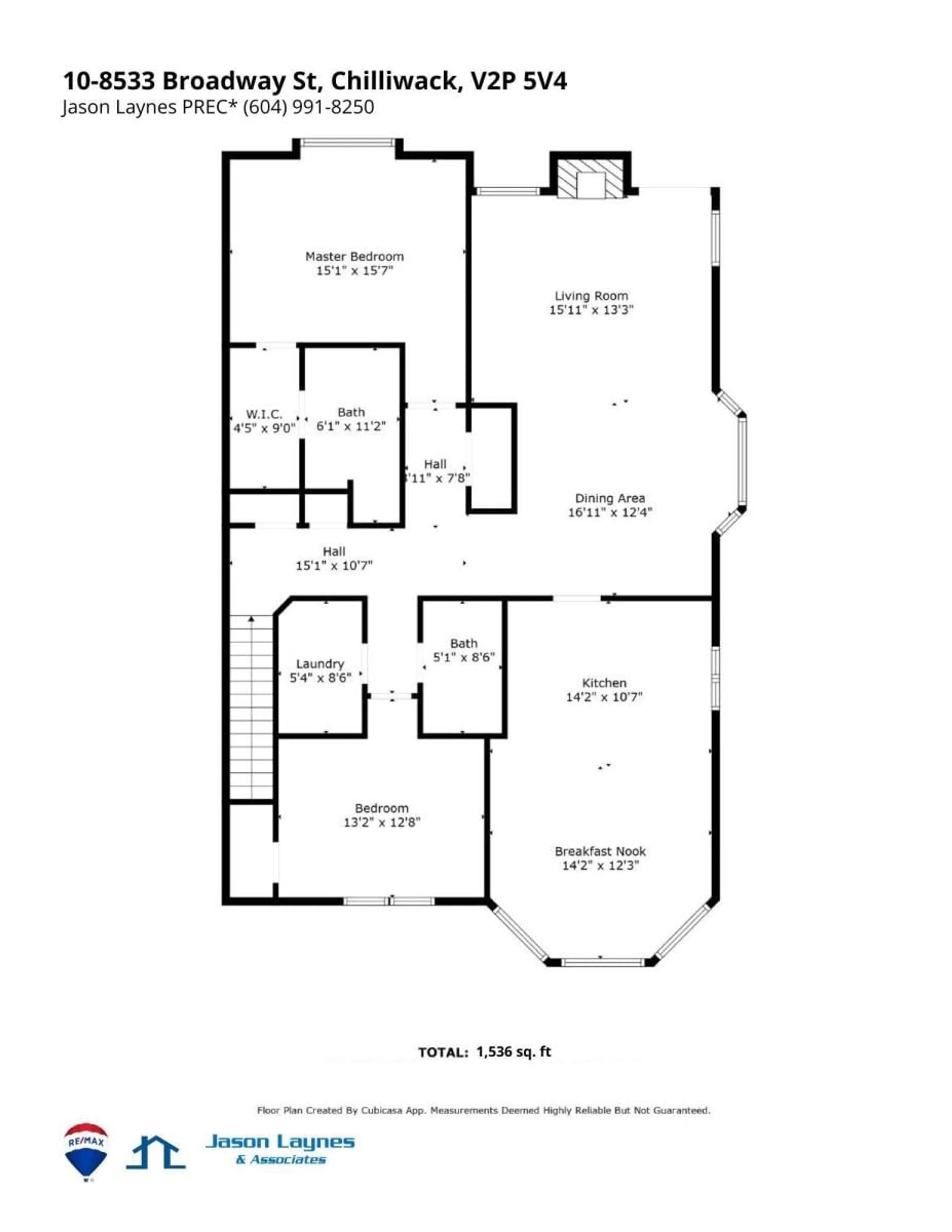 Floor plan for 10 - 8533 BROADWAY STREET, Chilliwack British Columbia V2P5V4