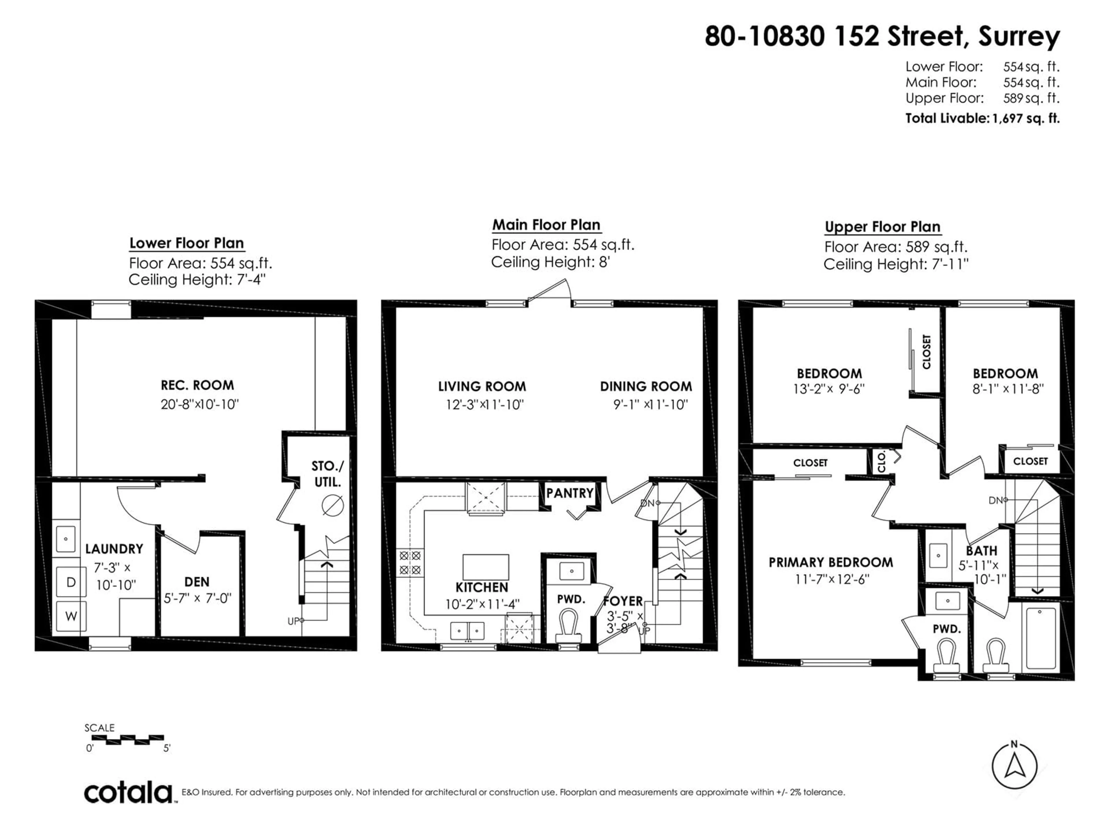 Floor plan for 80 10830 152 STREET, Surrey British Columbia V3R4H2