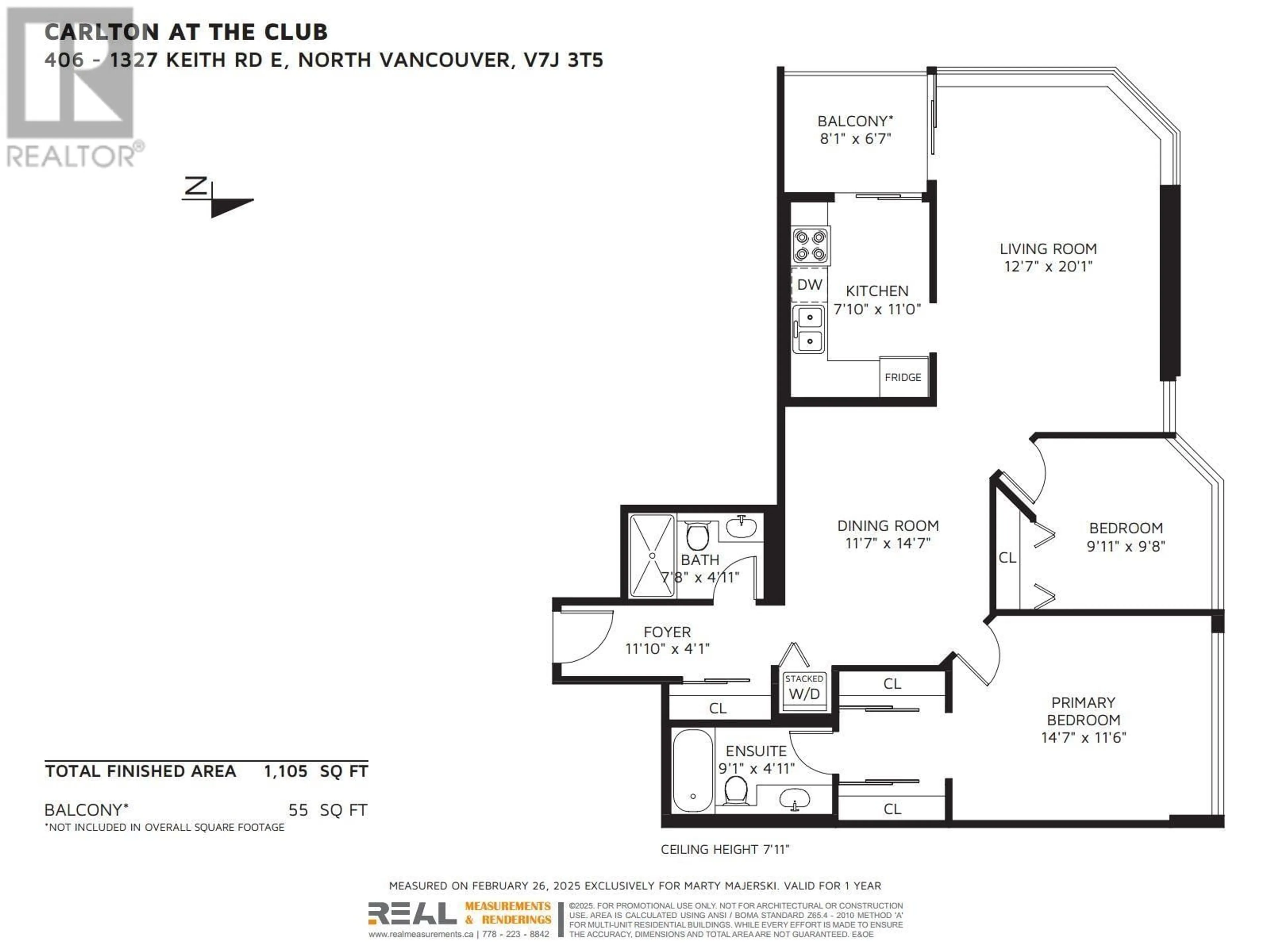 Floor plan for 406 1327 E KEITH ROAD, North Vancouver British Columbia V7J3T5