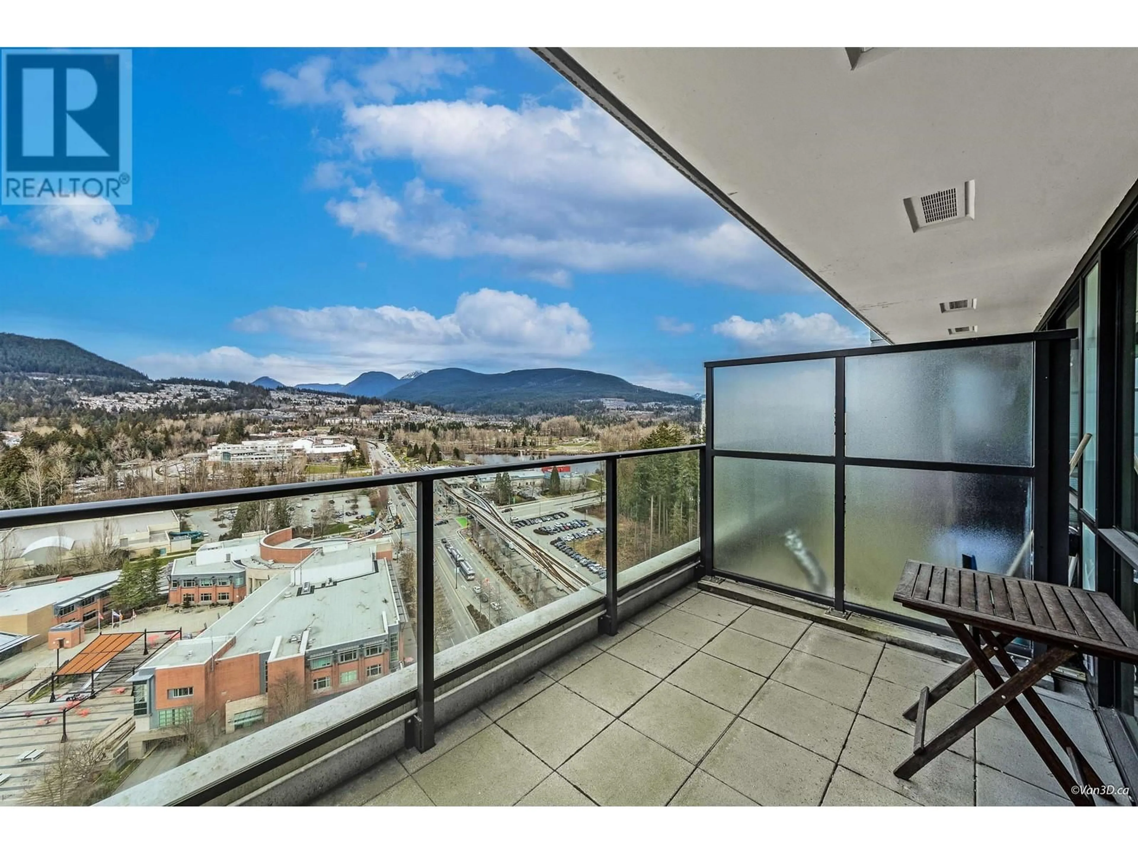 Balcony in the apartment, mountain view for 2208 - 3007 GLEN DRIVE, Coquitlam British Columbia V3B0L8
