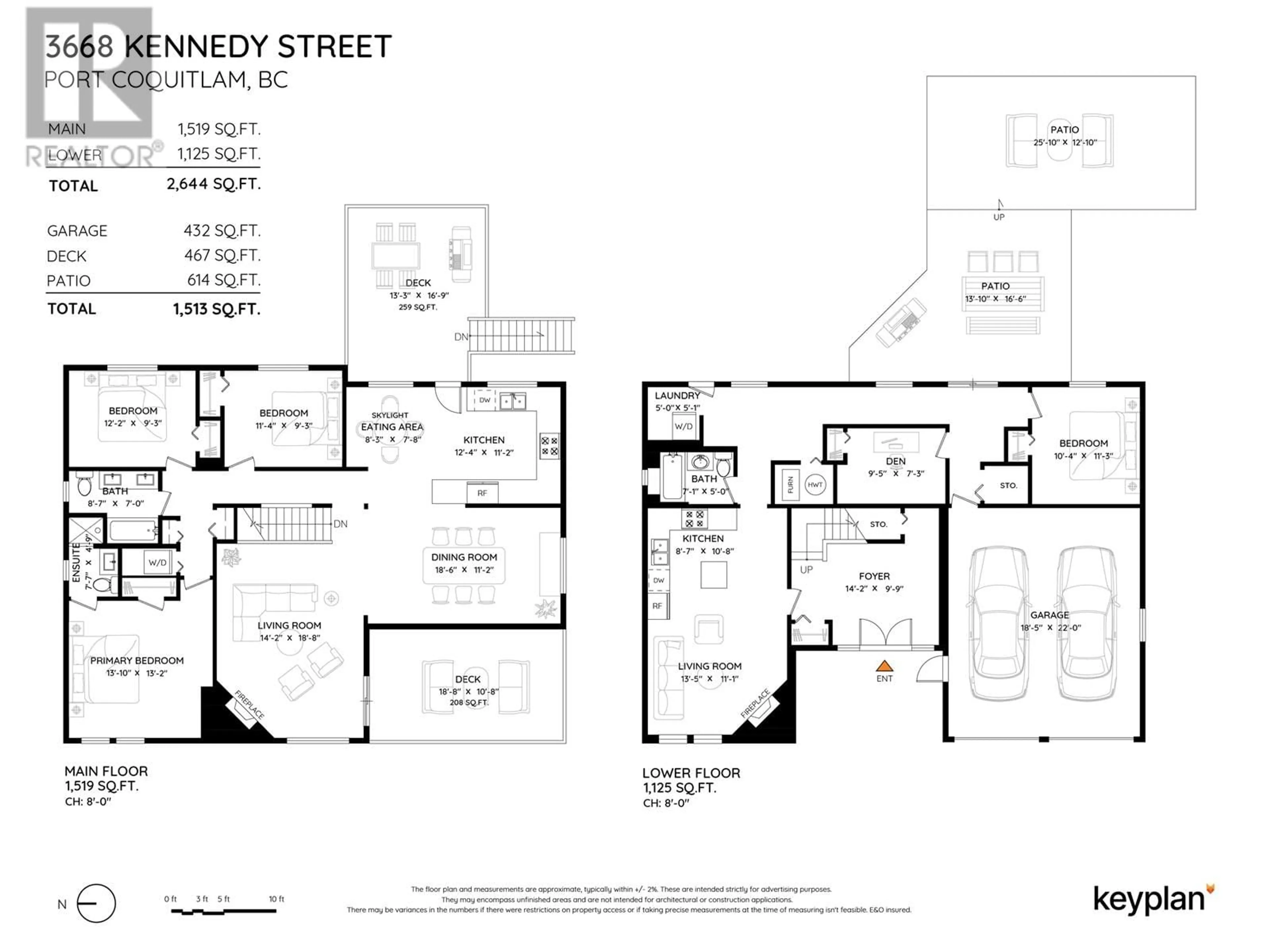 Floor plan for 3668 KENNEDY STREET, Port Coquitlam British Columbia V3B4Z1