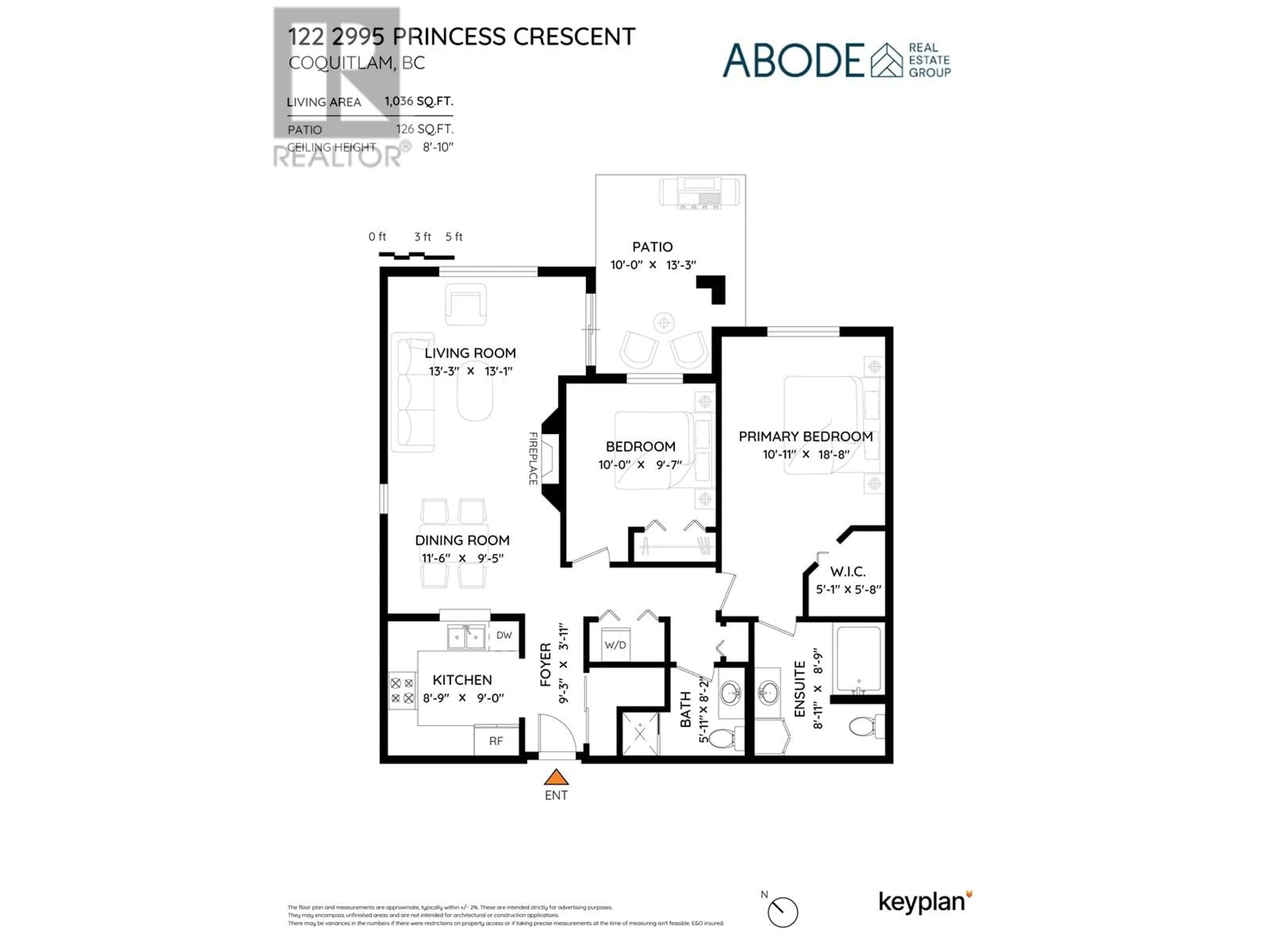 Floor plan for 122 2995 PRINCESS CRESCENT, Coquitlam British Columbia V3B7N1