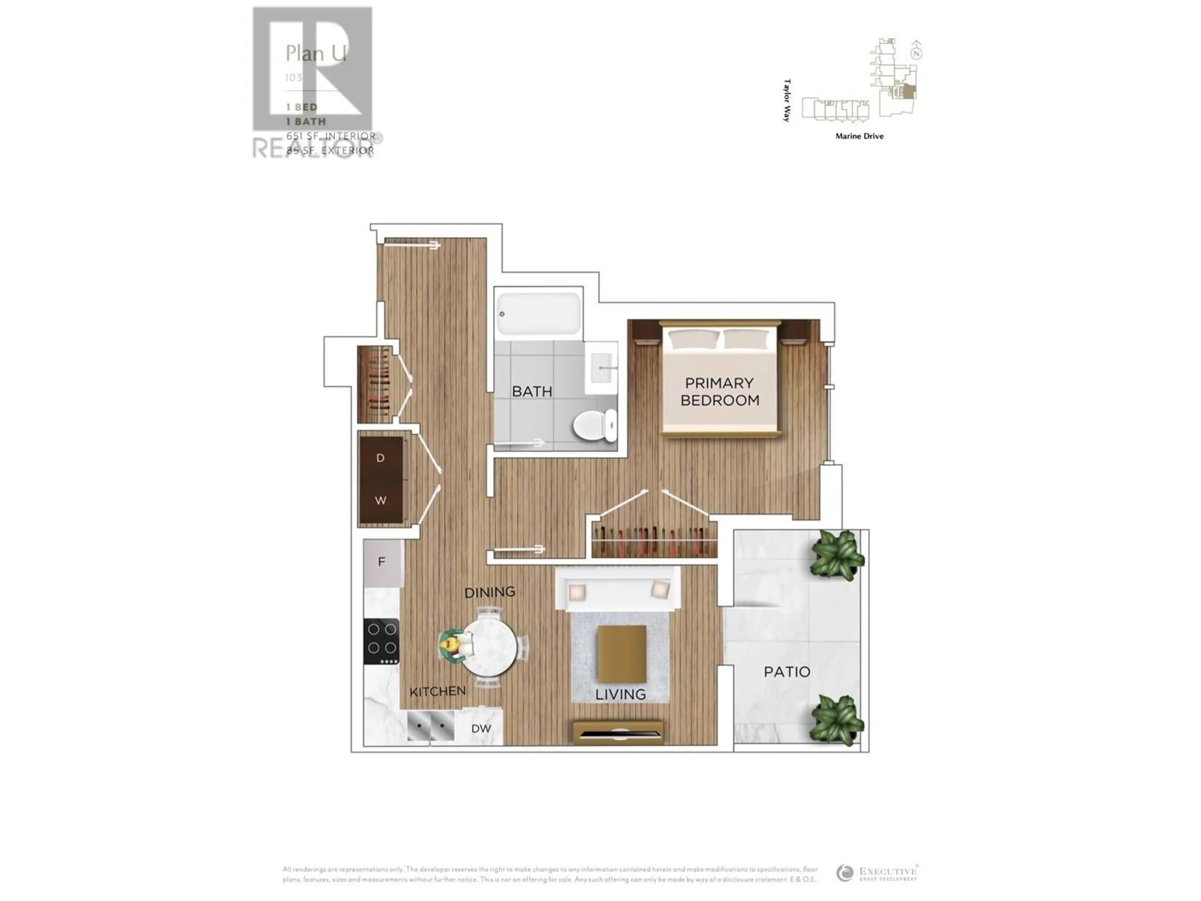 Floor plan for 103 423 6TH STREET, West Vancouver British Columbia V7T0A1