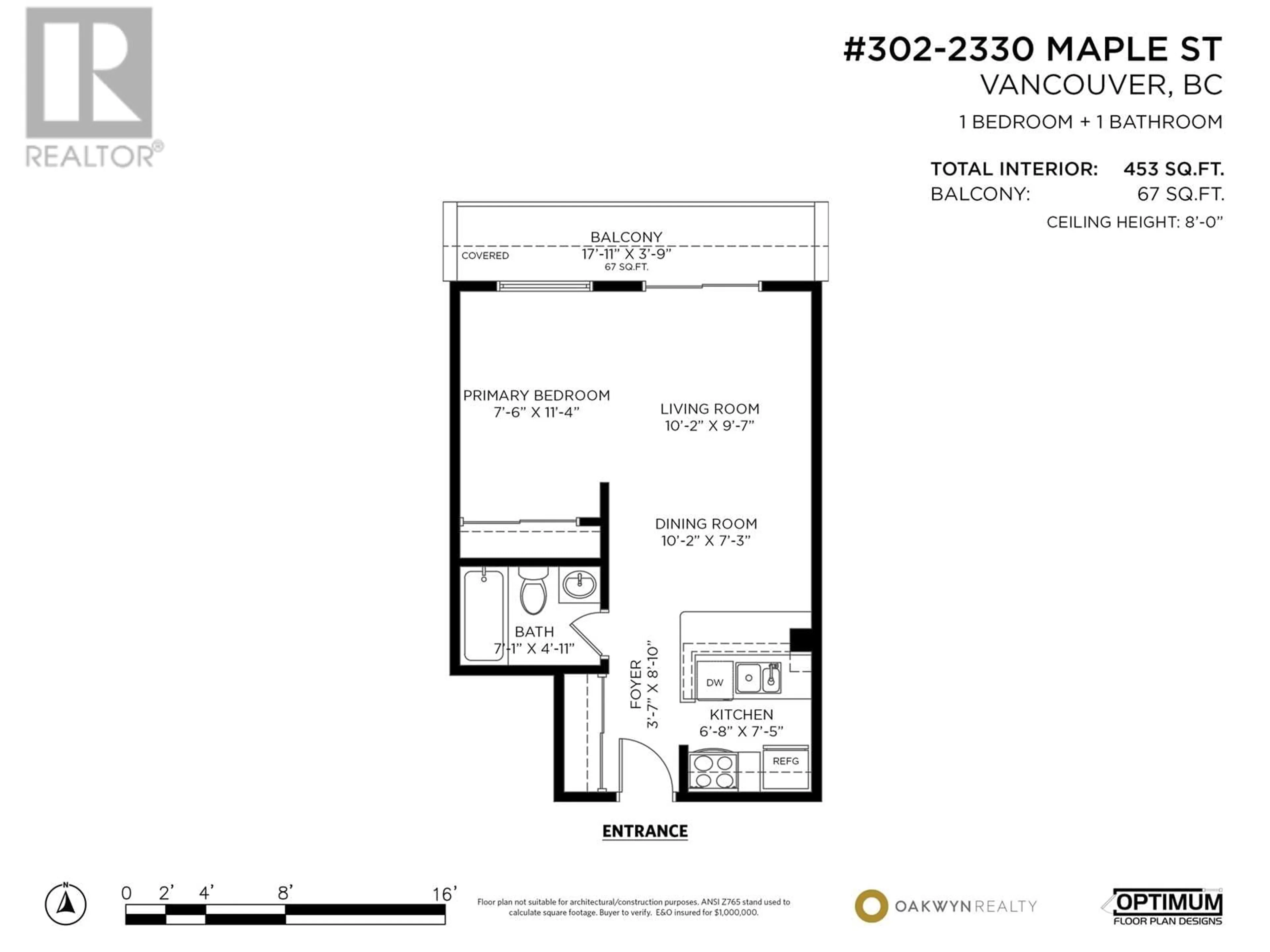 Floor plan for 302 2330 MAPLE STREET, Vancouver British Columbia V6J3T6