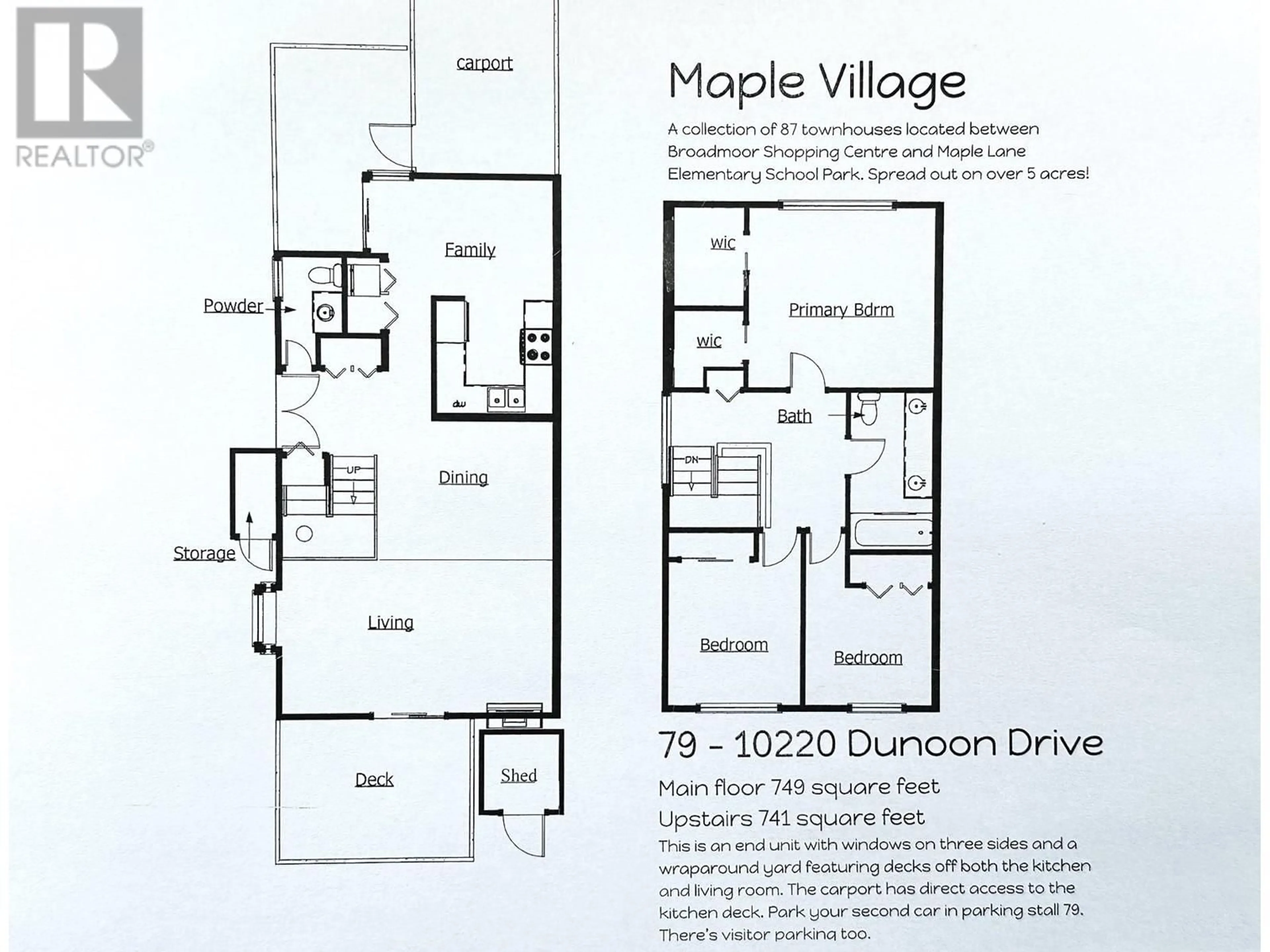 Floor plan for 79 10220 DUNOON DRIVE, Richmond British Columbia V7A1V6