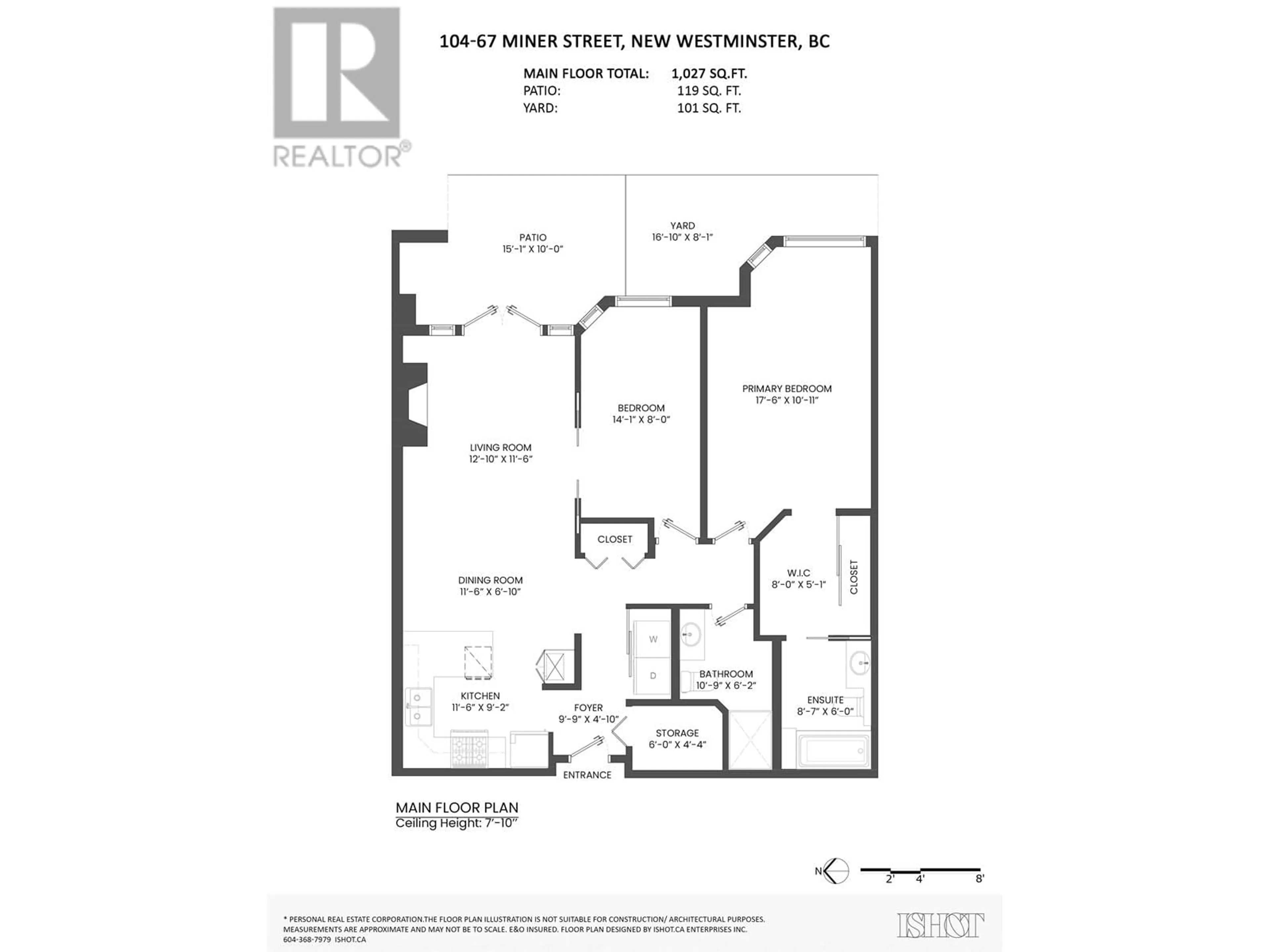 Floor plan for 104 67 MINER STREET, New Westminster British Columbia V3L5N5