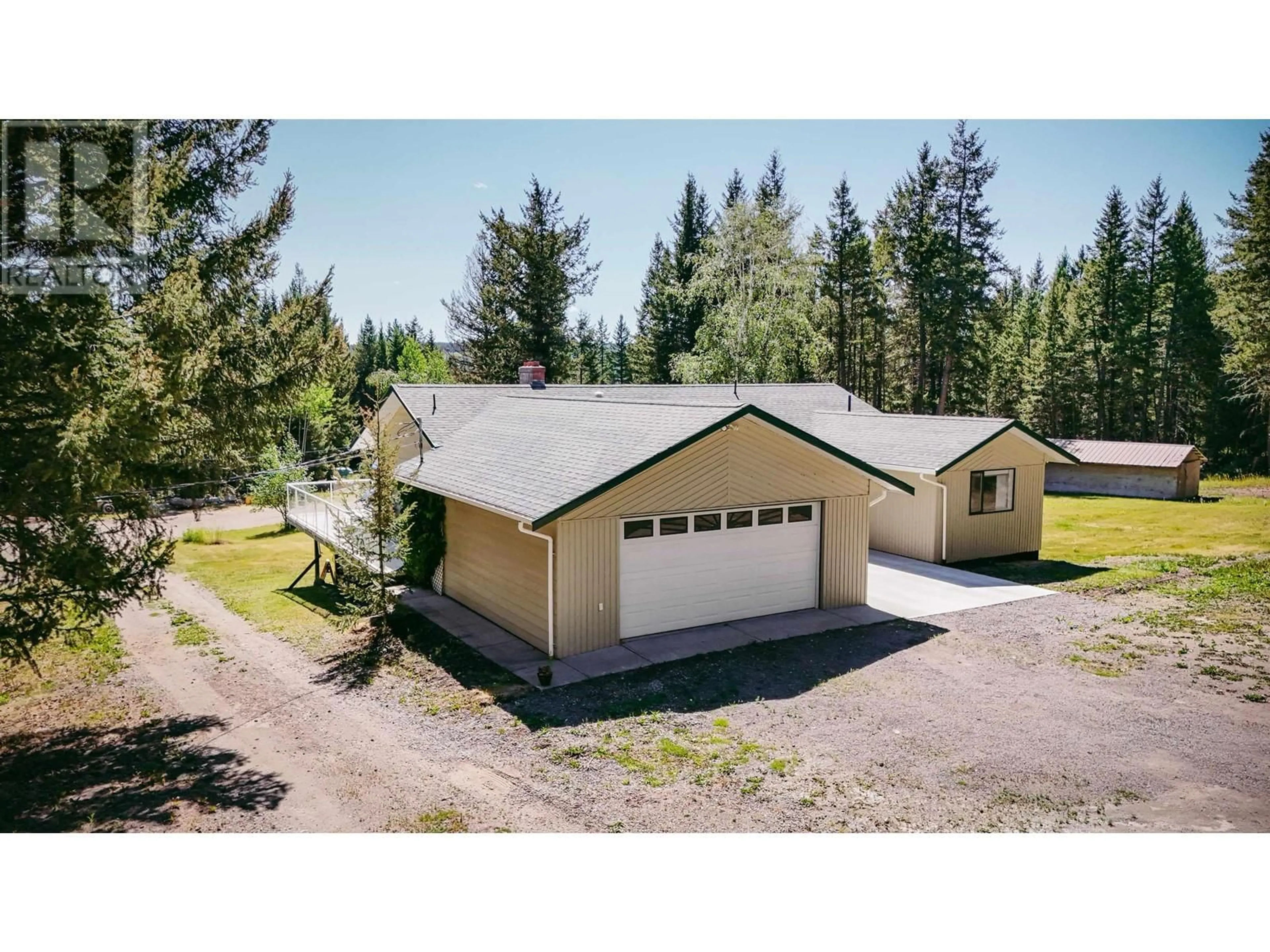 A pic from outside/outdoor area/front of a property/back of a property/a pic from drone, unknown for 5902 EASTWOOD ROAD, 100 Mile House British Columbia V0K2E1