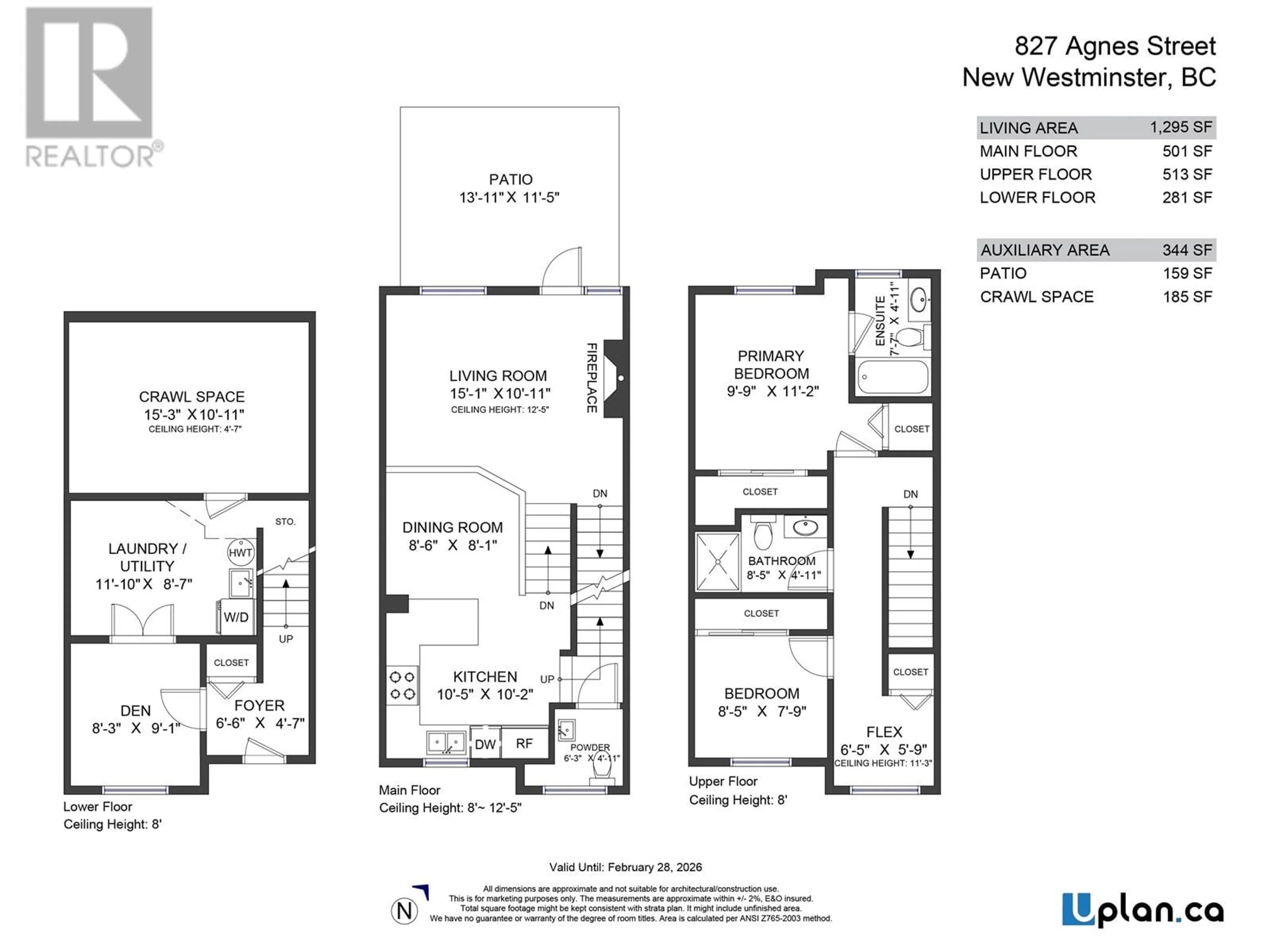 Floor plan for 827 AGNES STREET, New Westminster British Columbia V3M1H3