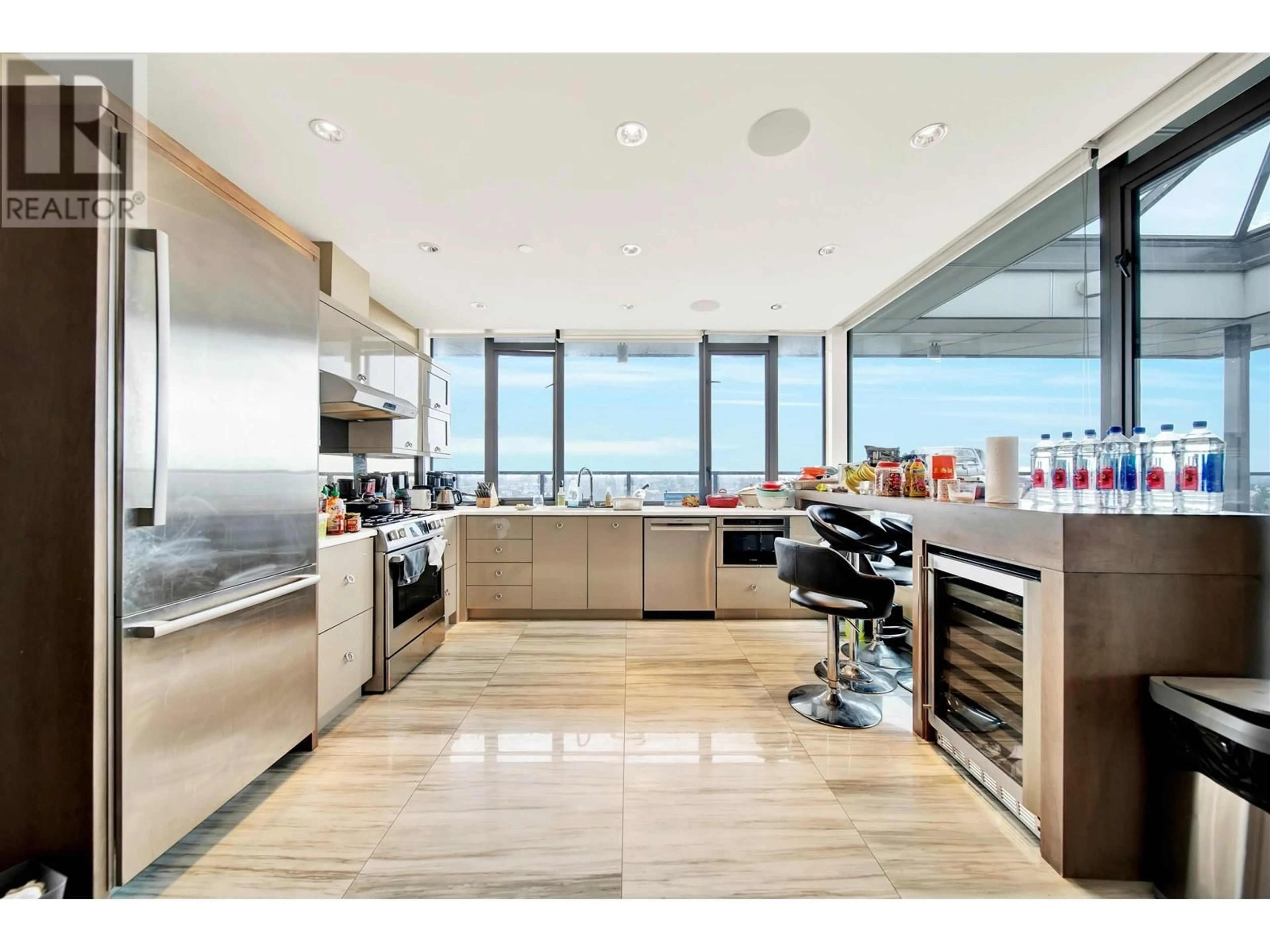 Contemporary kitchen, ceramic/tile floor for PH2 - 2689 KINGSWAY, Vancouver British Columbia V5R0C3
