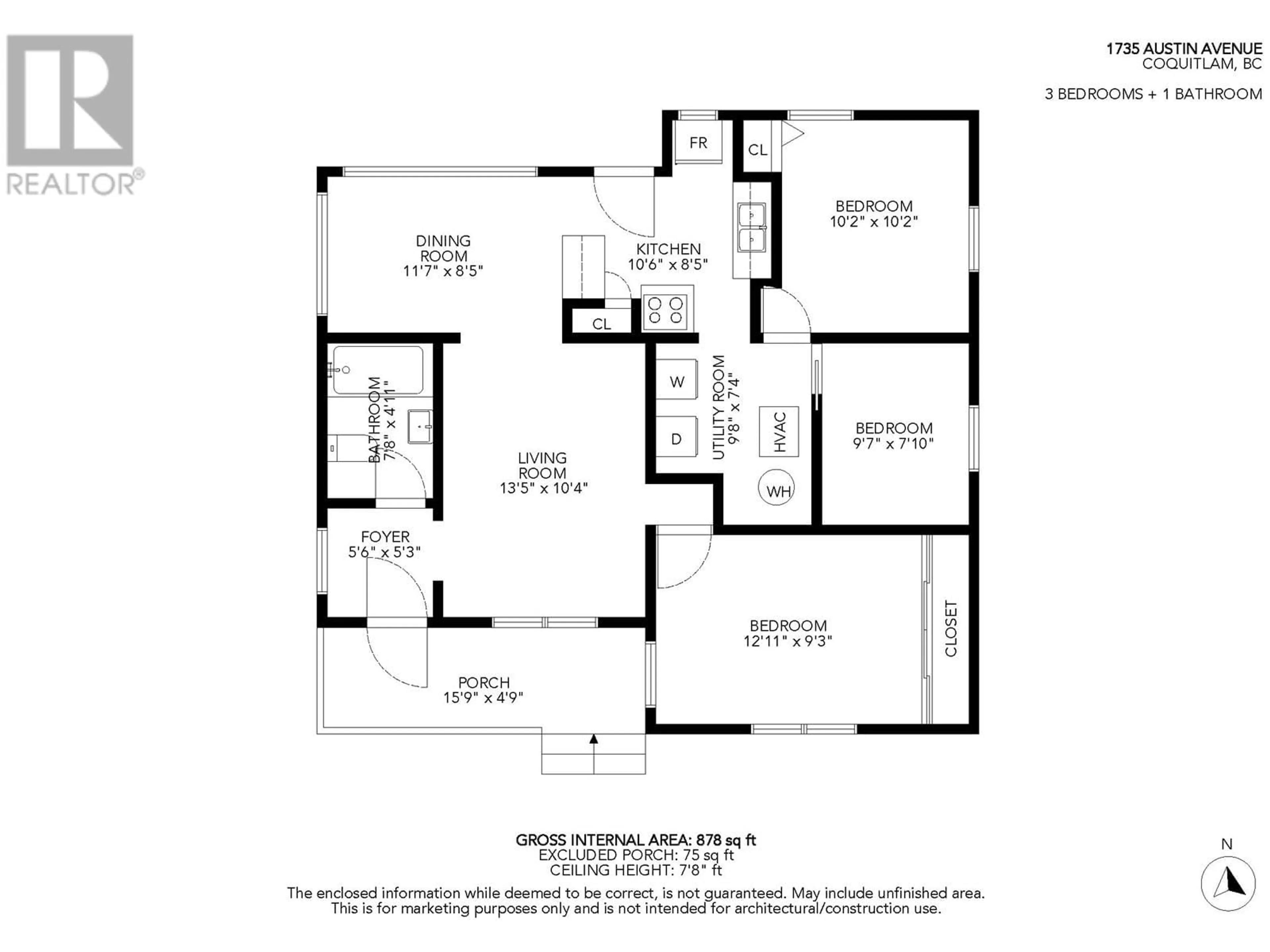 Floor plan for 1735 AUSTIN AVENUE, Coquitlam British Columbia V3K3R2