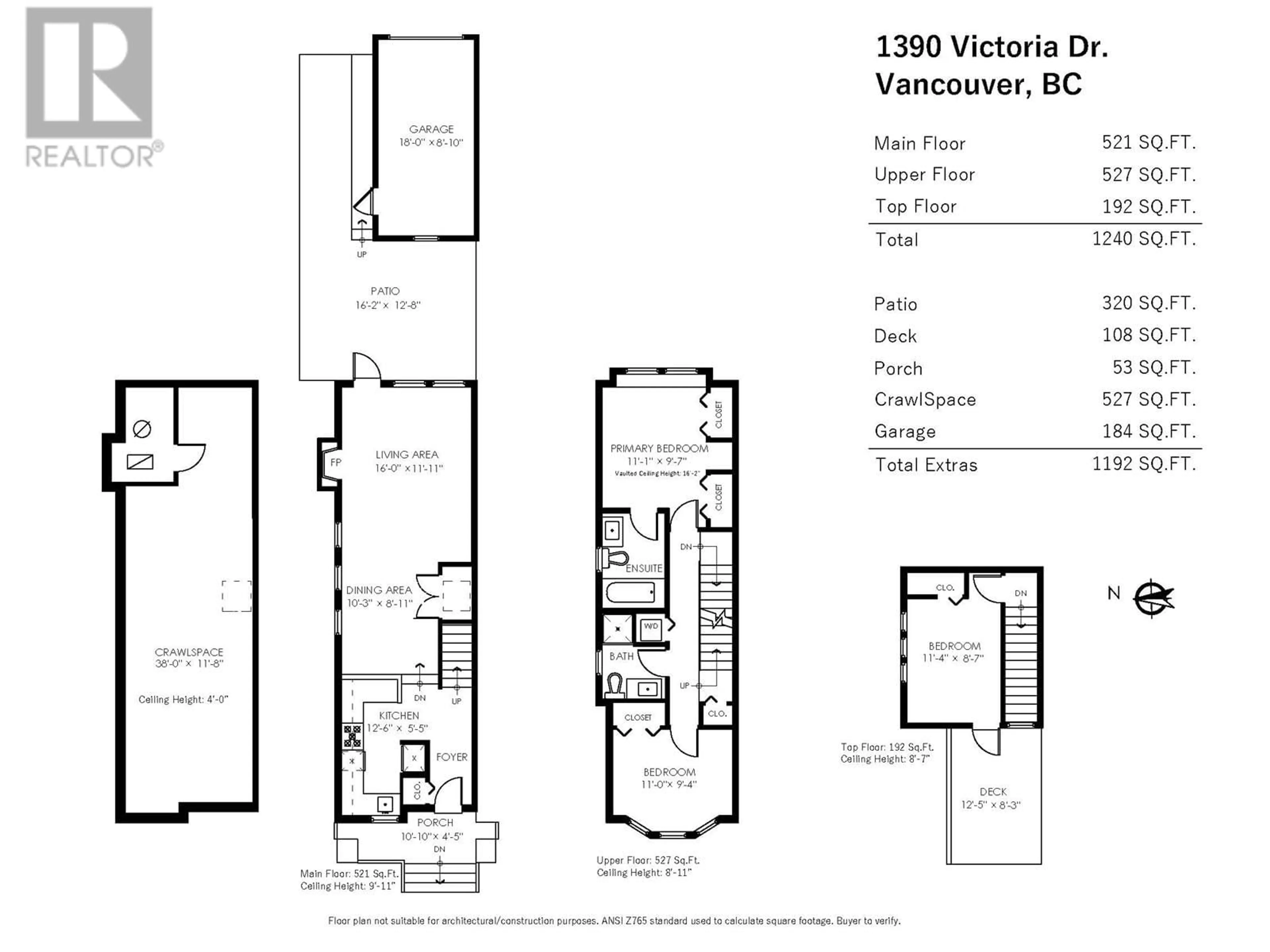 Floor plan for 1390 VICTORIA DRIVE, Vancouver British Columbia V5L4G8