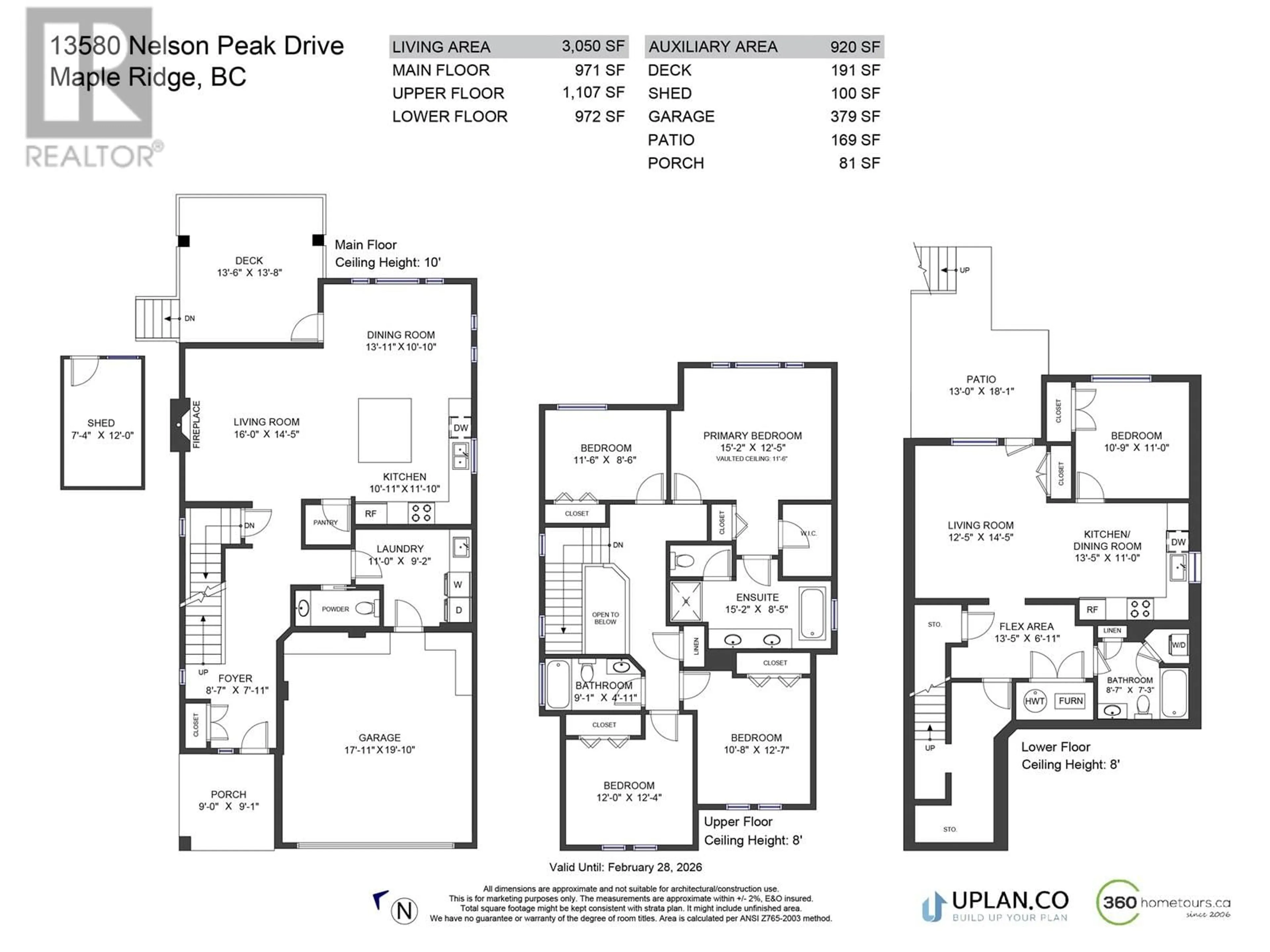 Floor plan for 13580 NELSON PEAK DRIVE, Maple Ridge British Columbia V4R0G1