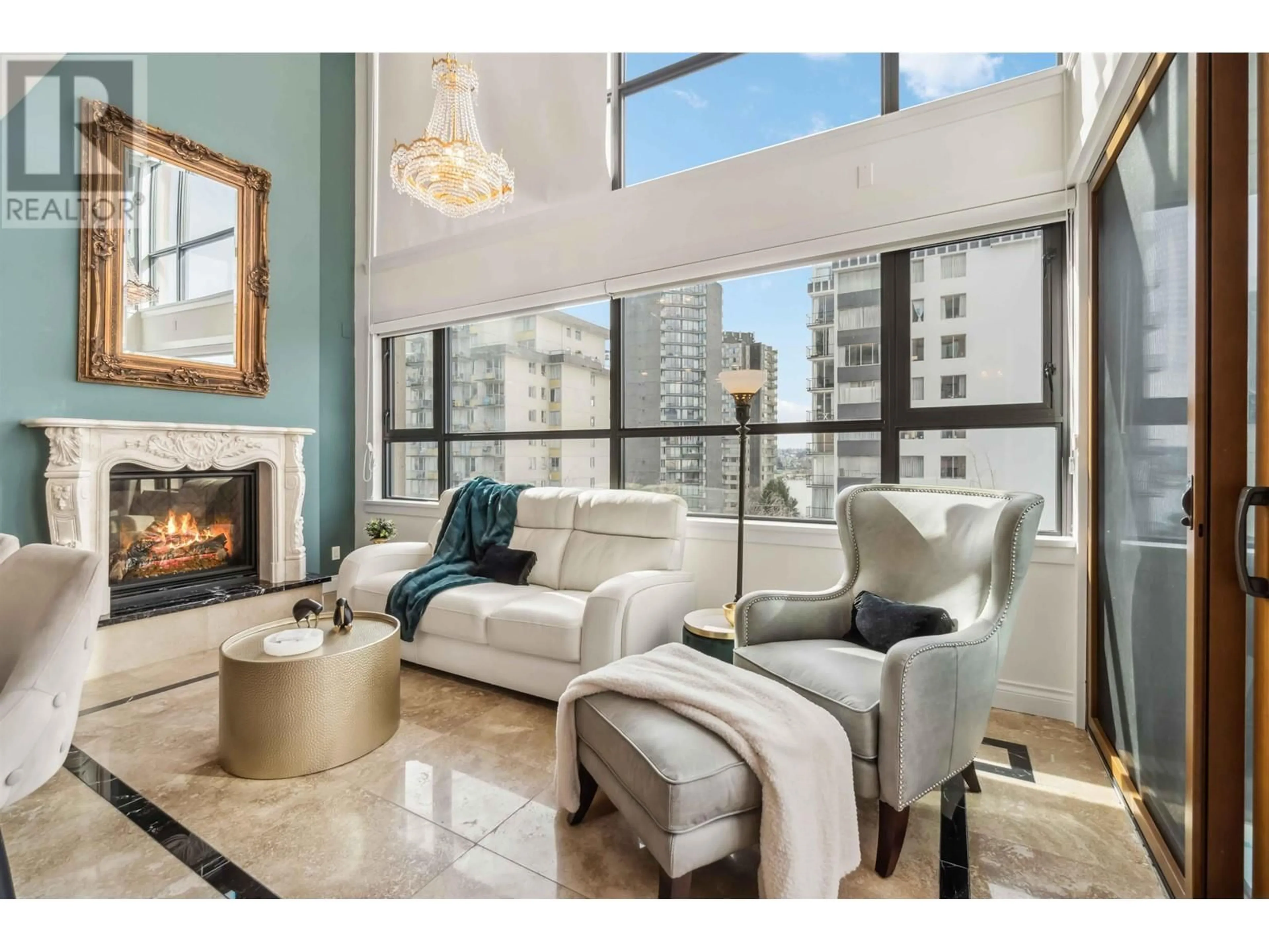 Living room with furniture, ceramic/tile floor for 802 1236 BIDWELL STREET, Vancouver British Columbia V6G2K9